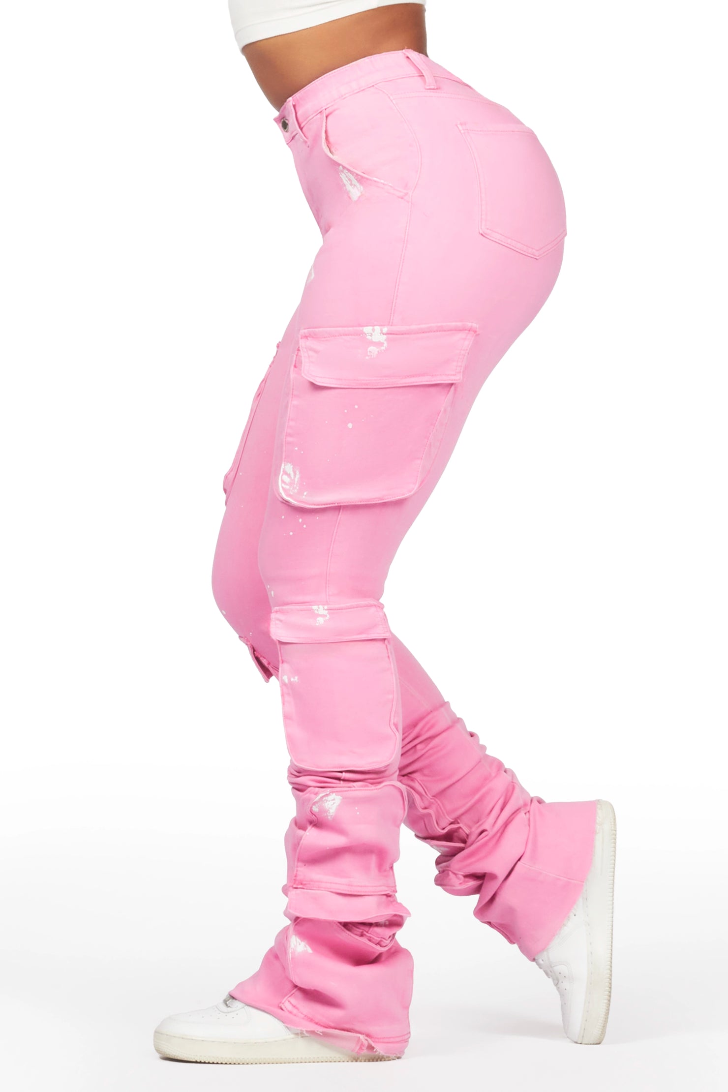 Alloy Pink Painted Super Stacked Jean