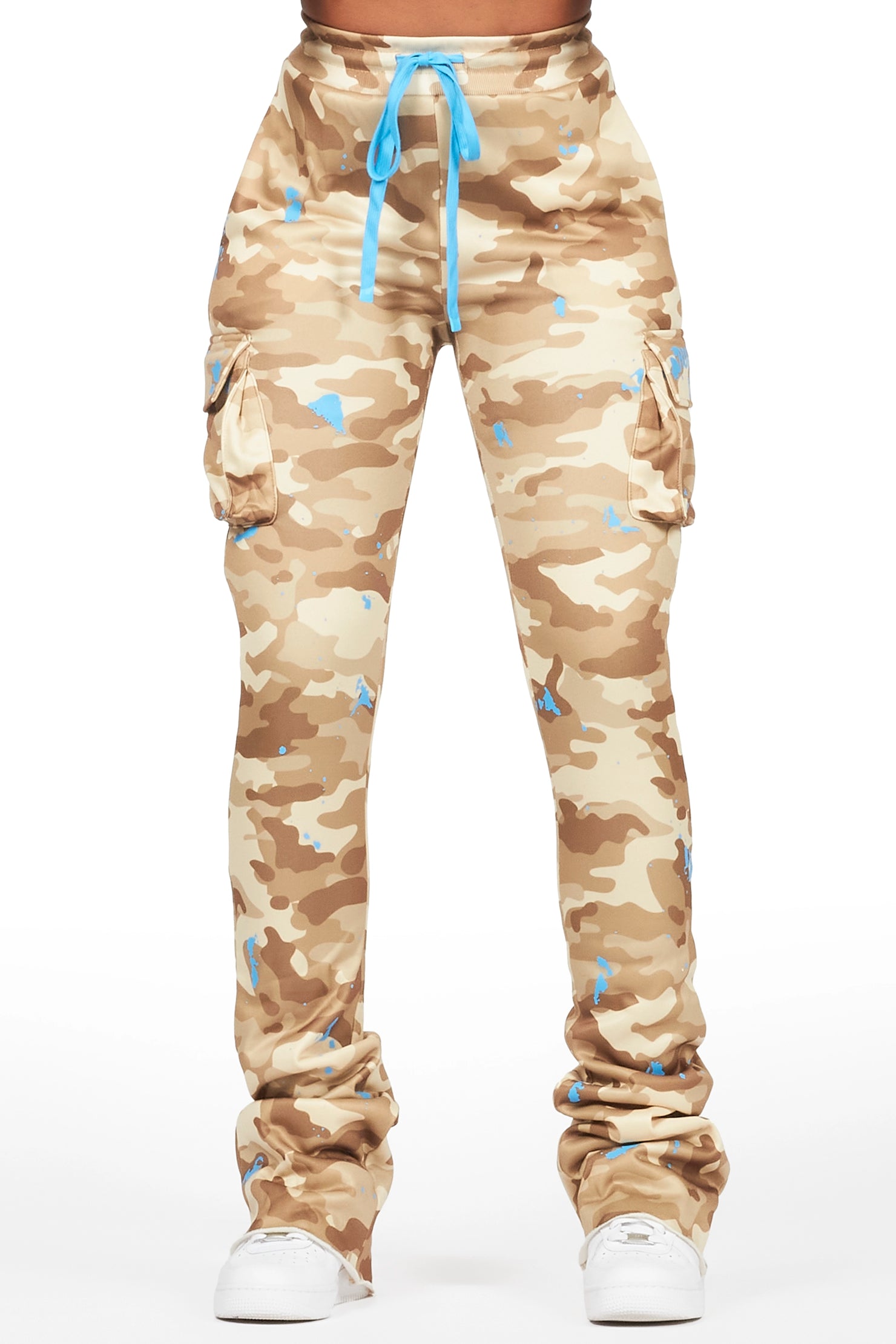 Lavenda Desert Camo Cargo Stacked Track Pant