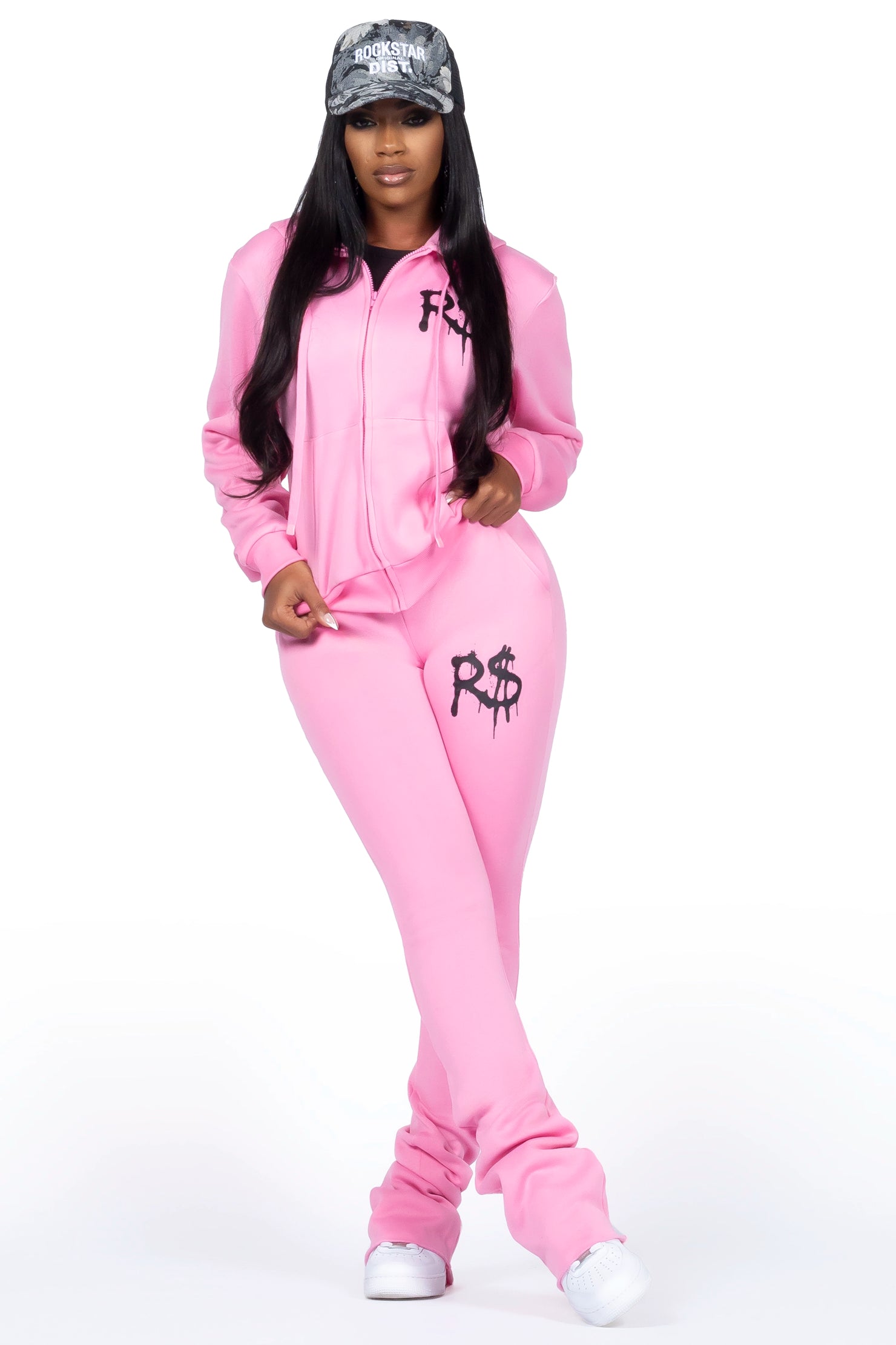 Passion Pink Zip Up Super Stacked Trackset