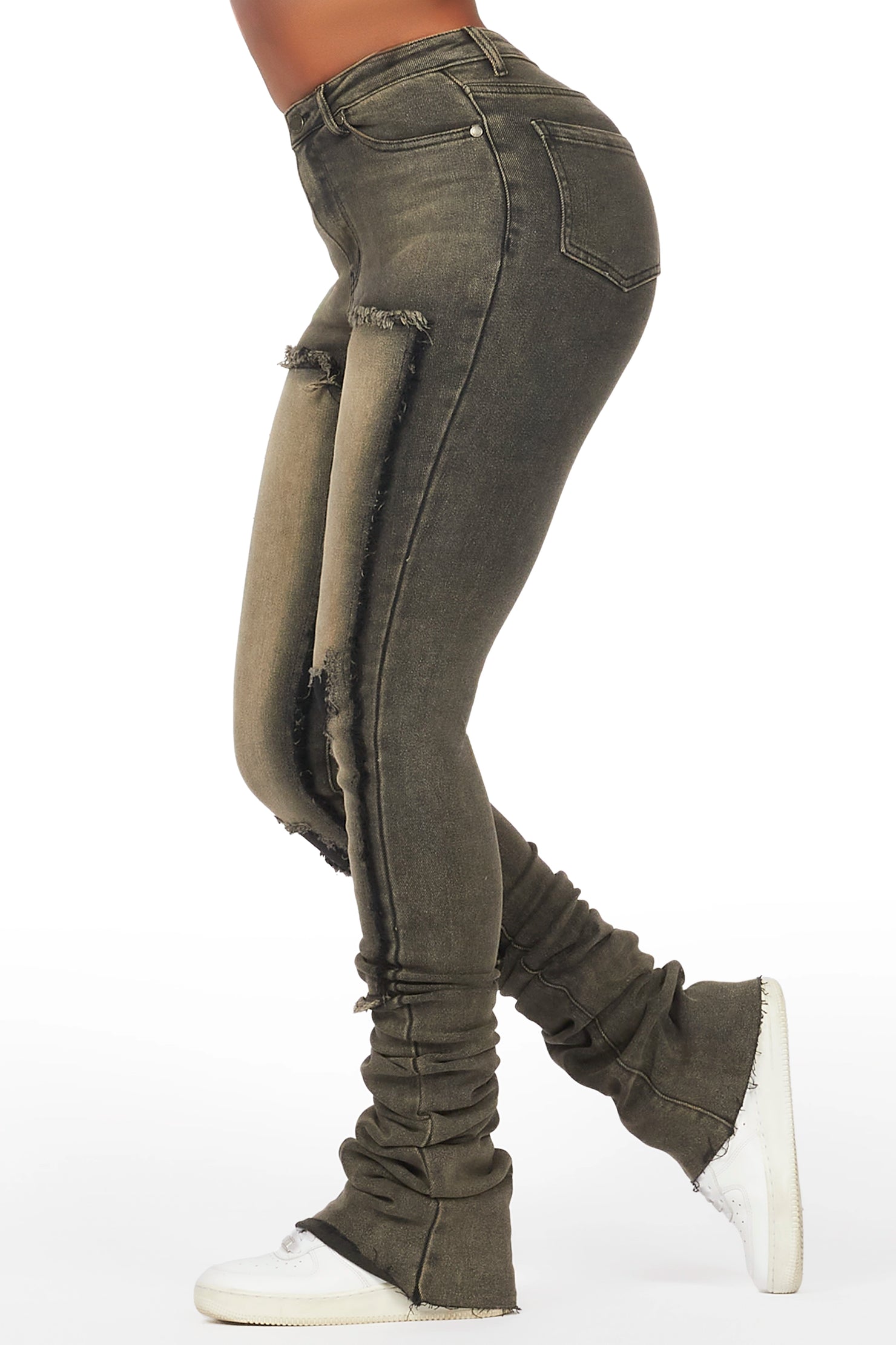 Kersten Tinted Black Wash Super Stacked Jean