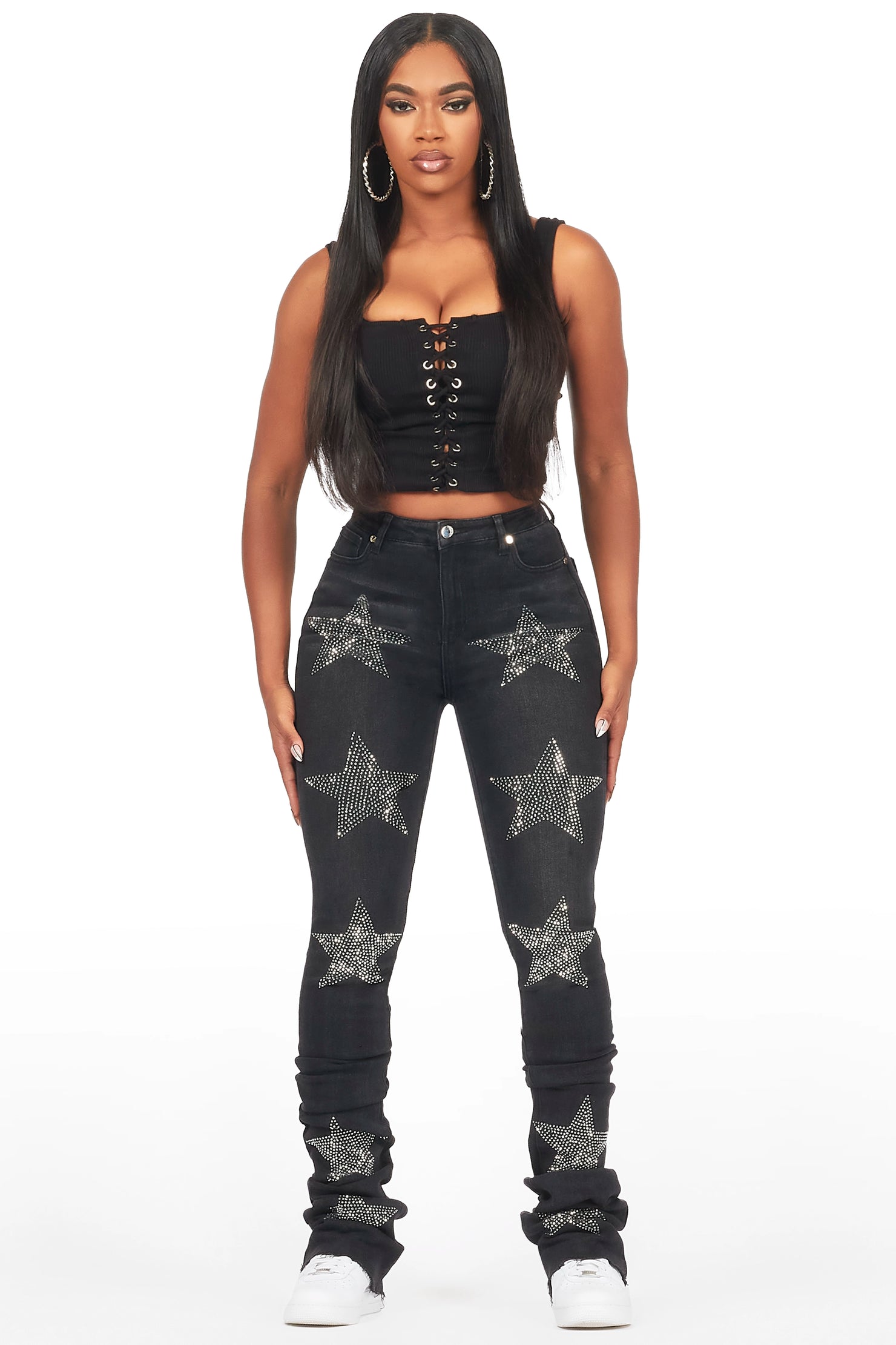 Stargirl Black Super Stacked Jean