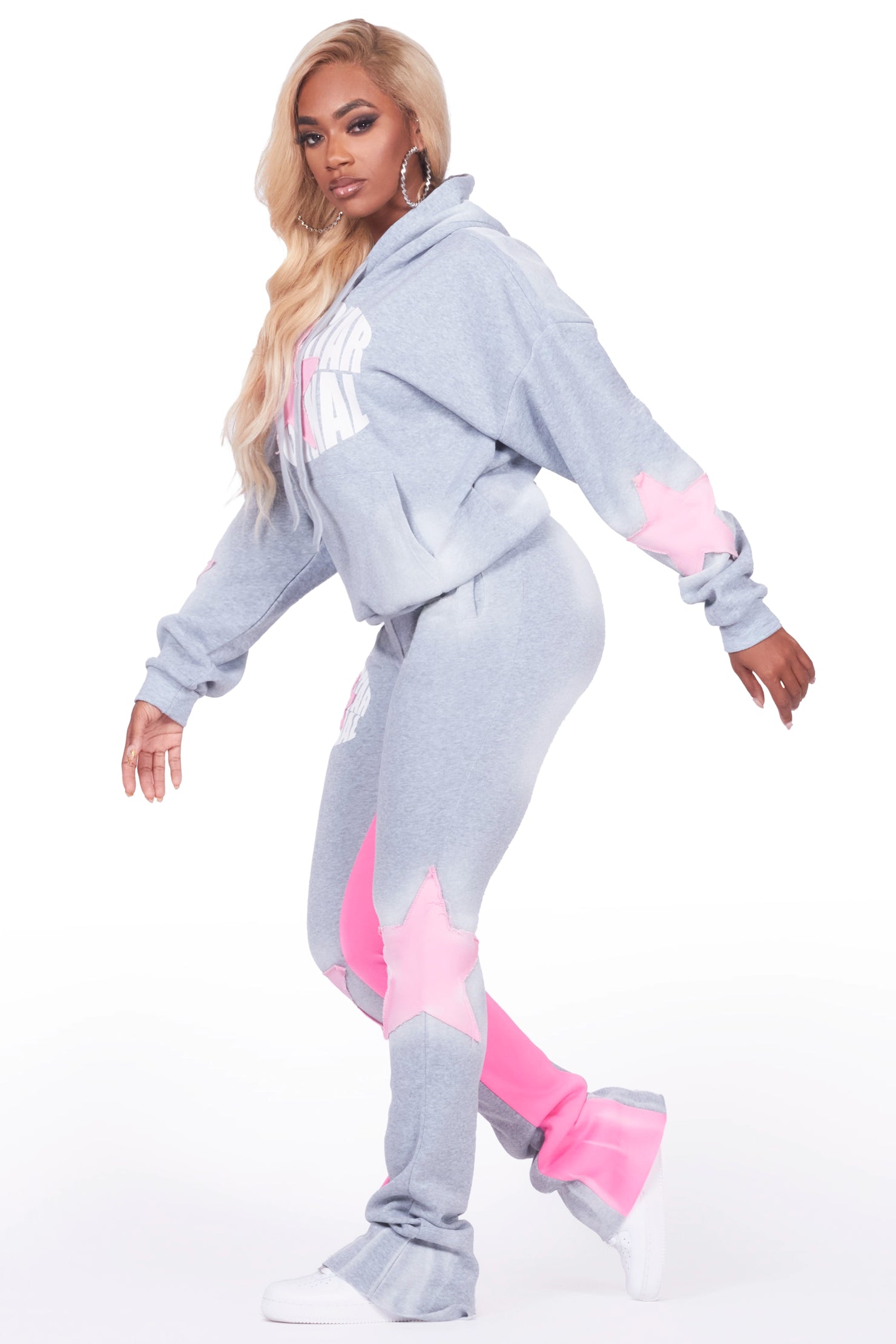 Kaliyah Heather Grey Super Stacked Trackset