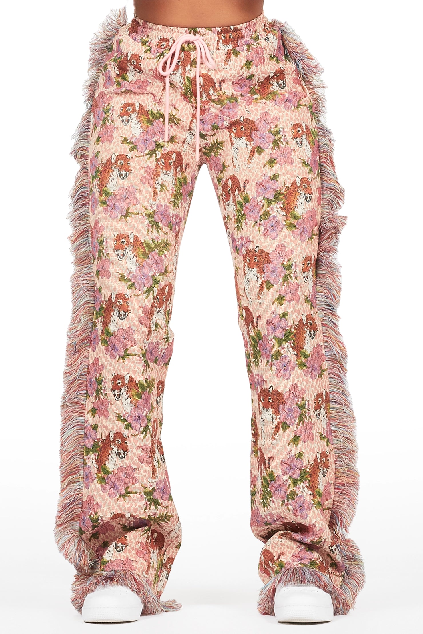 Alexsia Pink Tapestry Stacked Pant