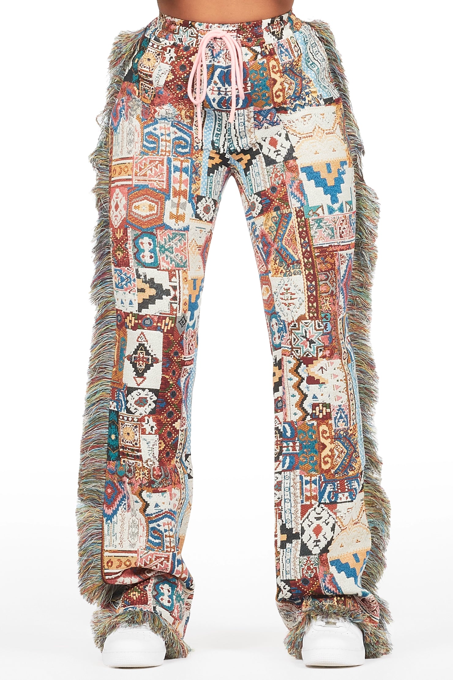 Joliet Beige Tapestry Stacked Pant