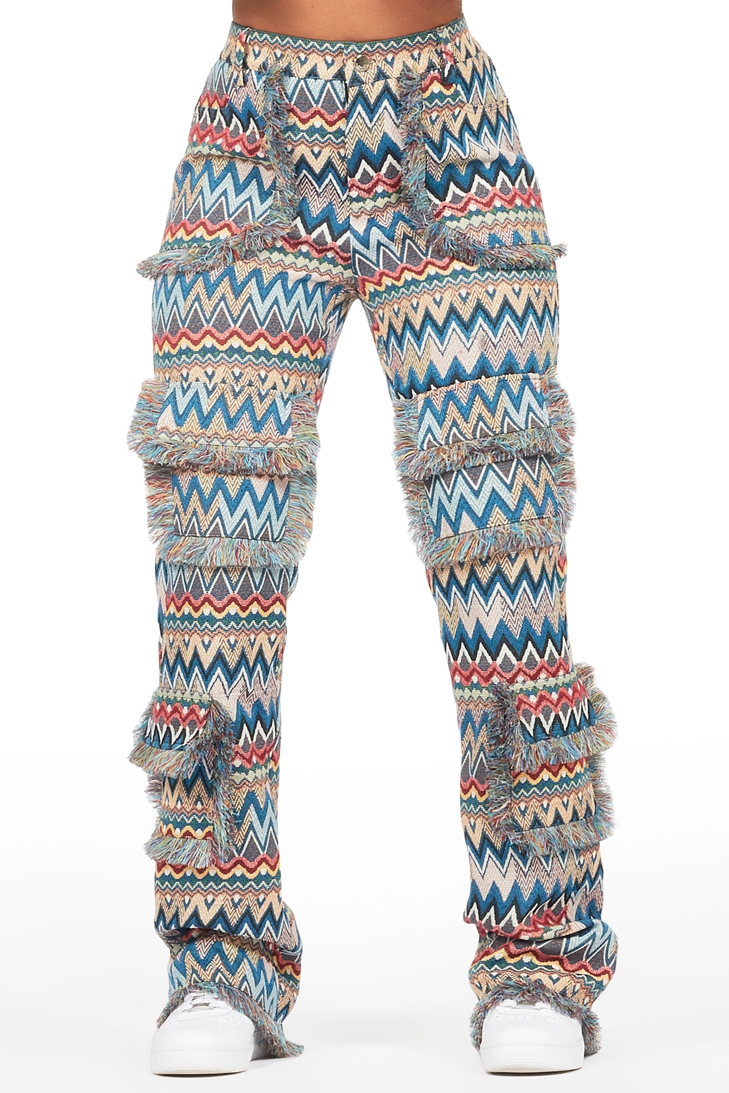 Mikaia Blue Tapestry Stacked Pant