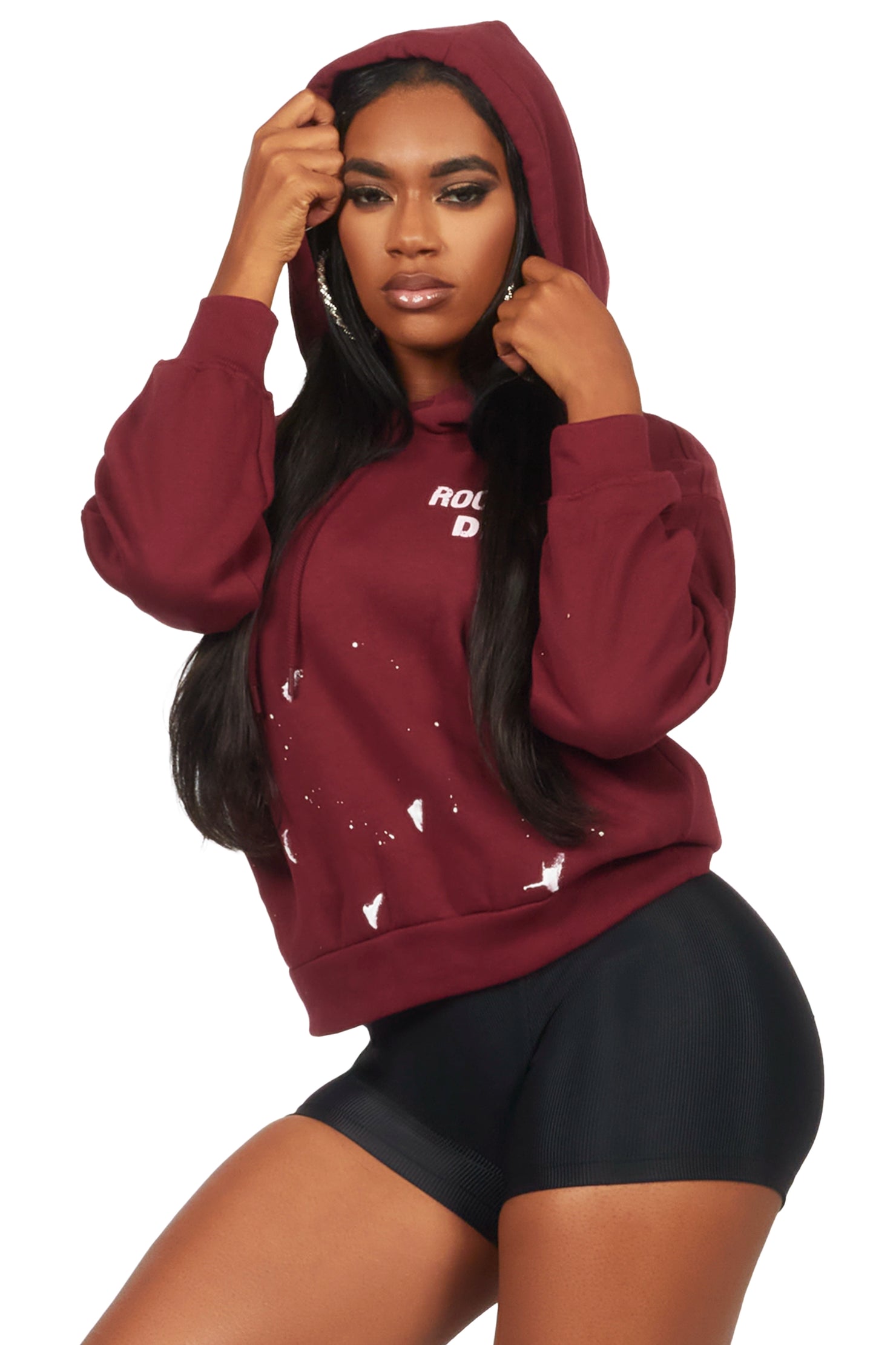 Nylia Burgundy Oversized Hoodie