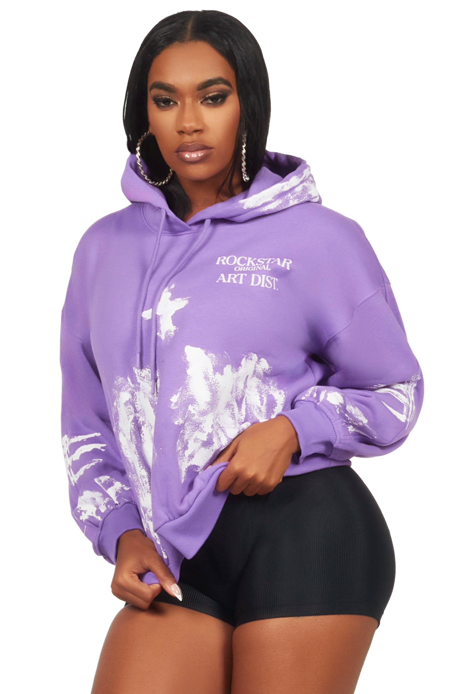 Filipa Purple Oversized Hoodie