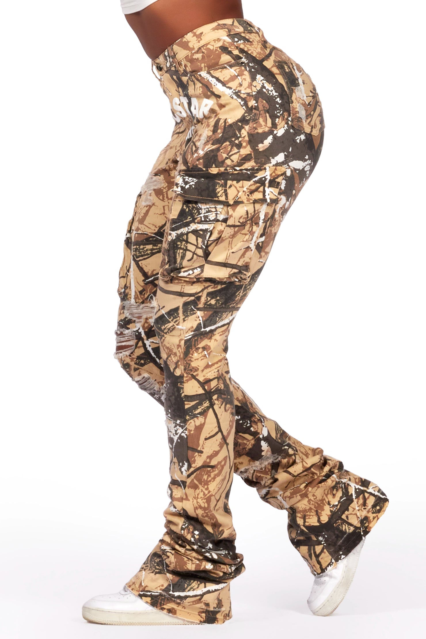 Catrina Tree Camo Super Stacked Jean