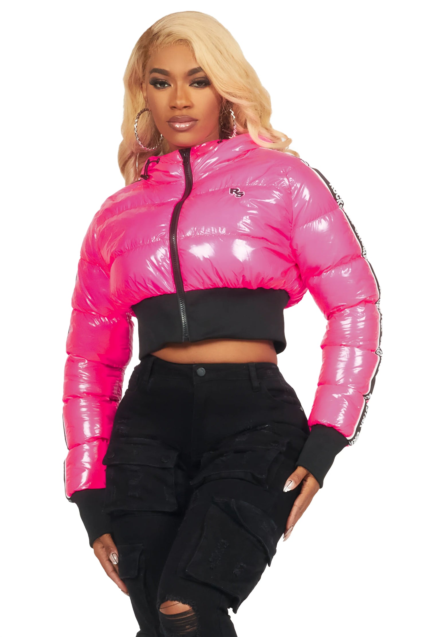 Jackey Hot Pink 2.0 Crop Puffer Jacket