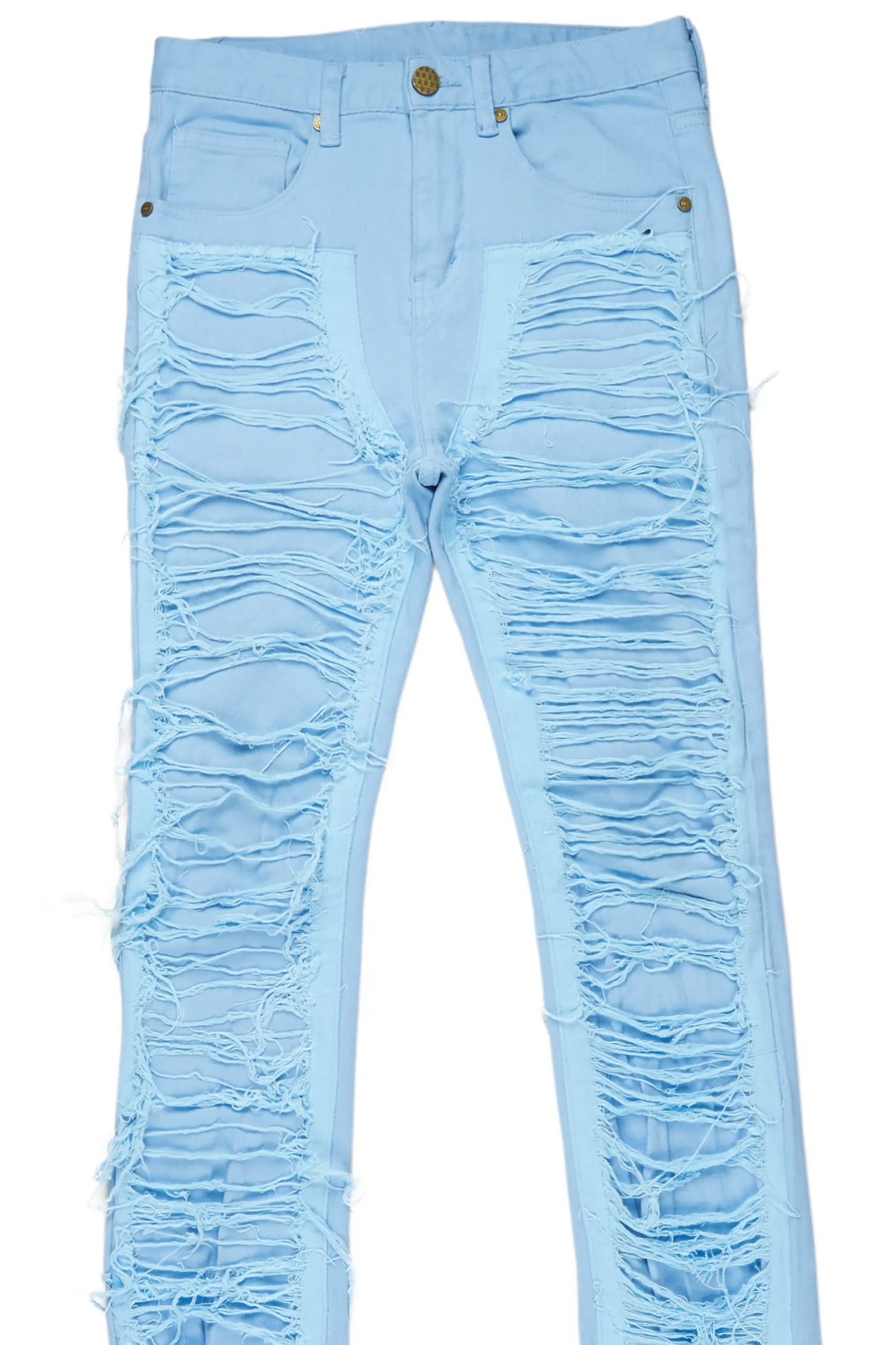 Astor Baby Blue Super Stacked Flare Jean