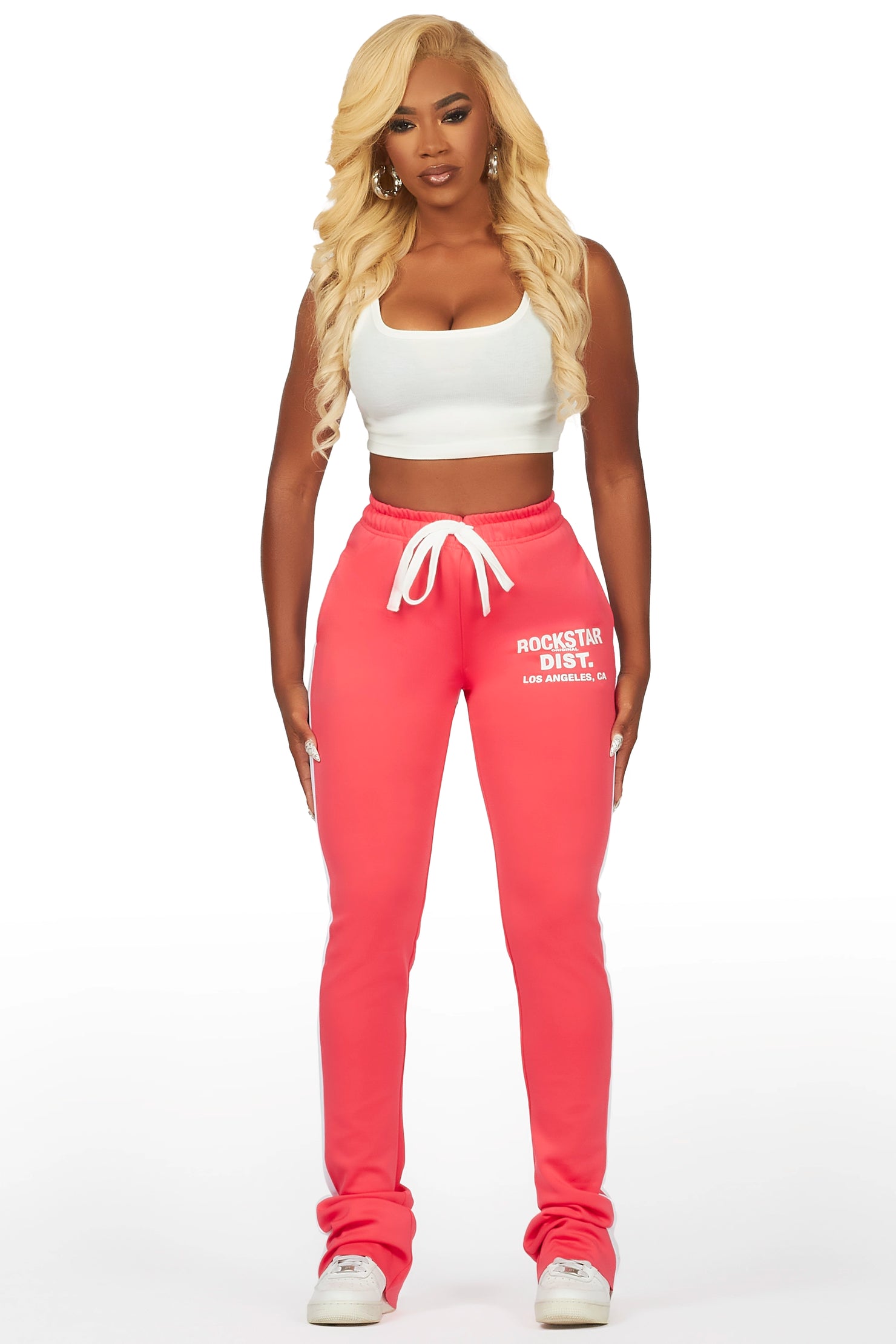 Savannah Hot Pink Super Stacked Track Pant