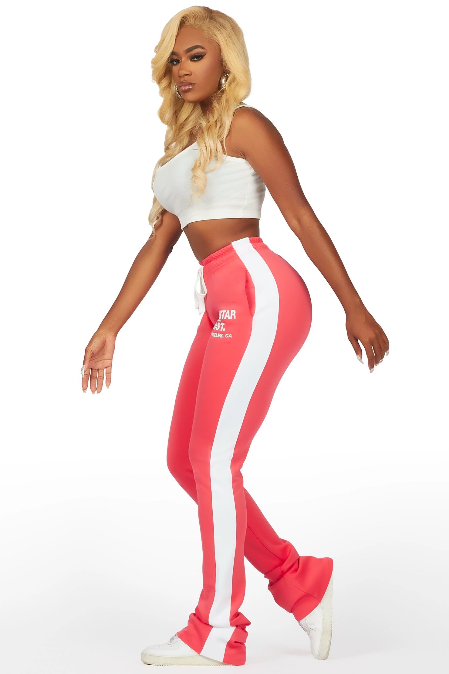 Savannah Hot Pink Super Stacked Track Pant