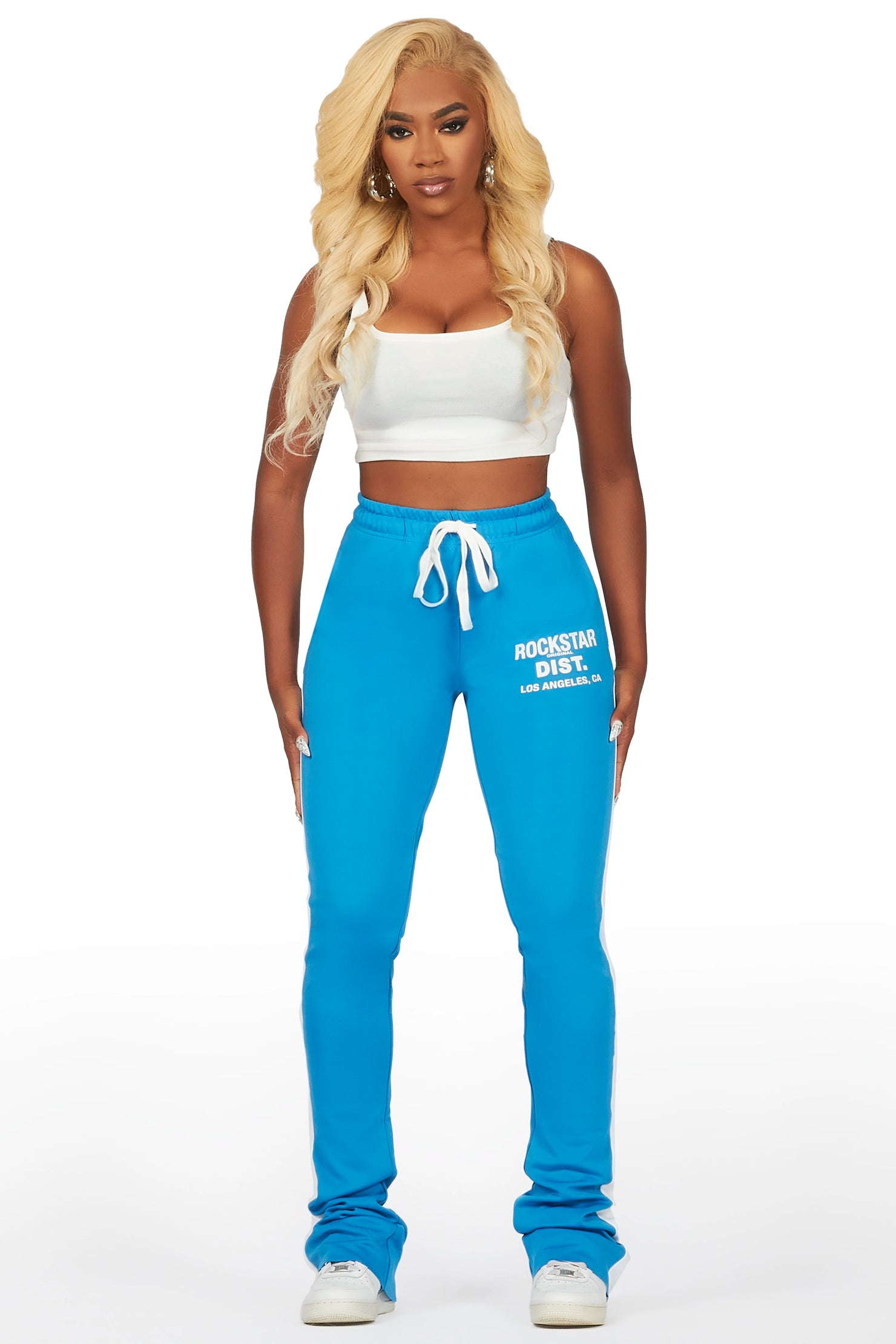 Savannah Blue Super Stacked Track Pant