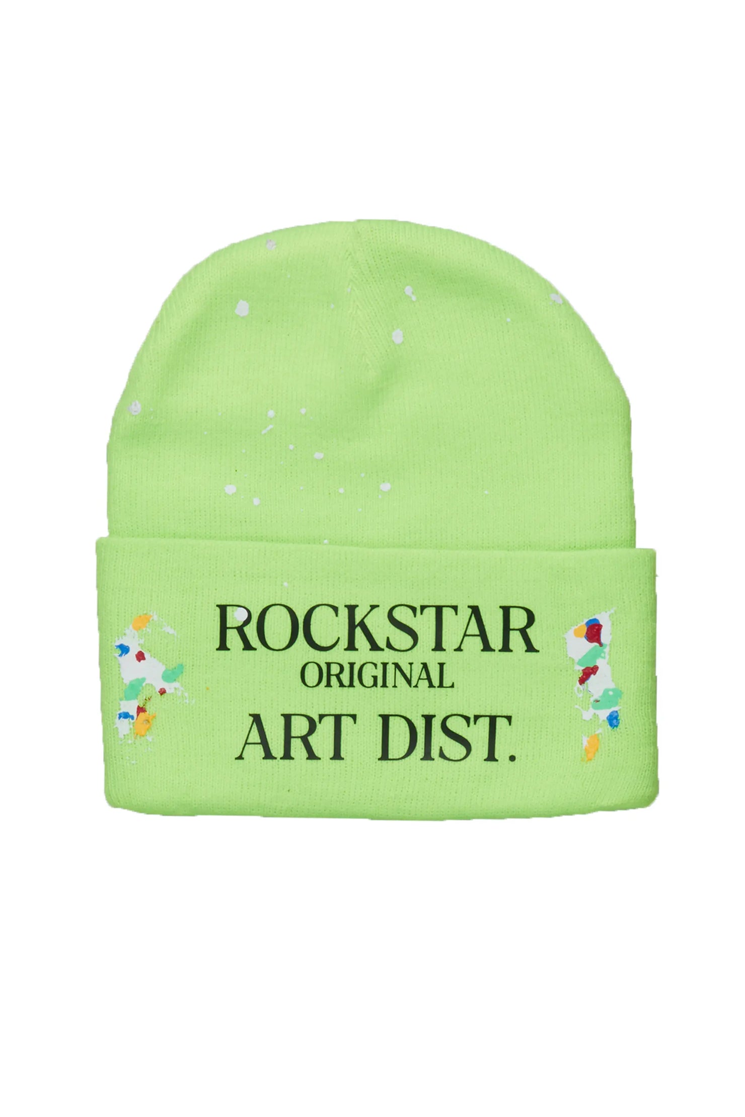 Axelly Neon Green Graphic Beanie