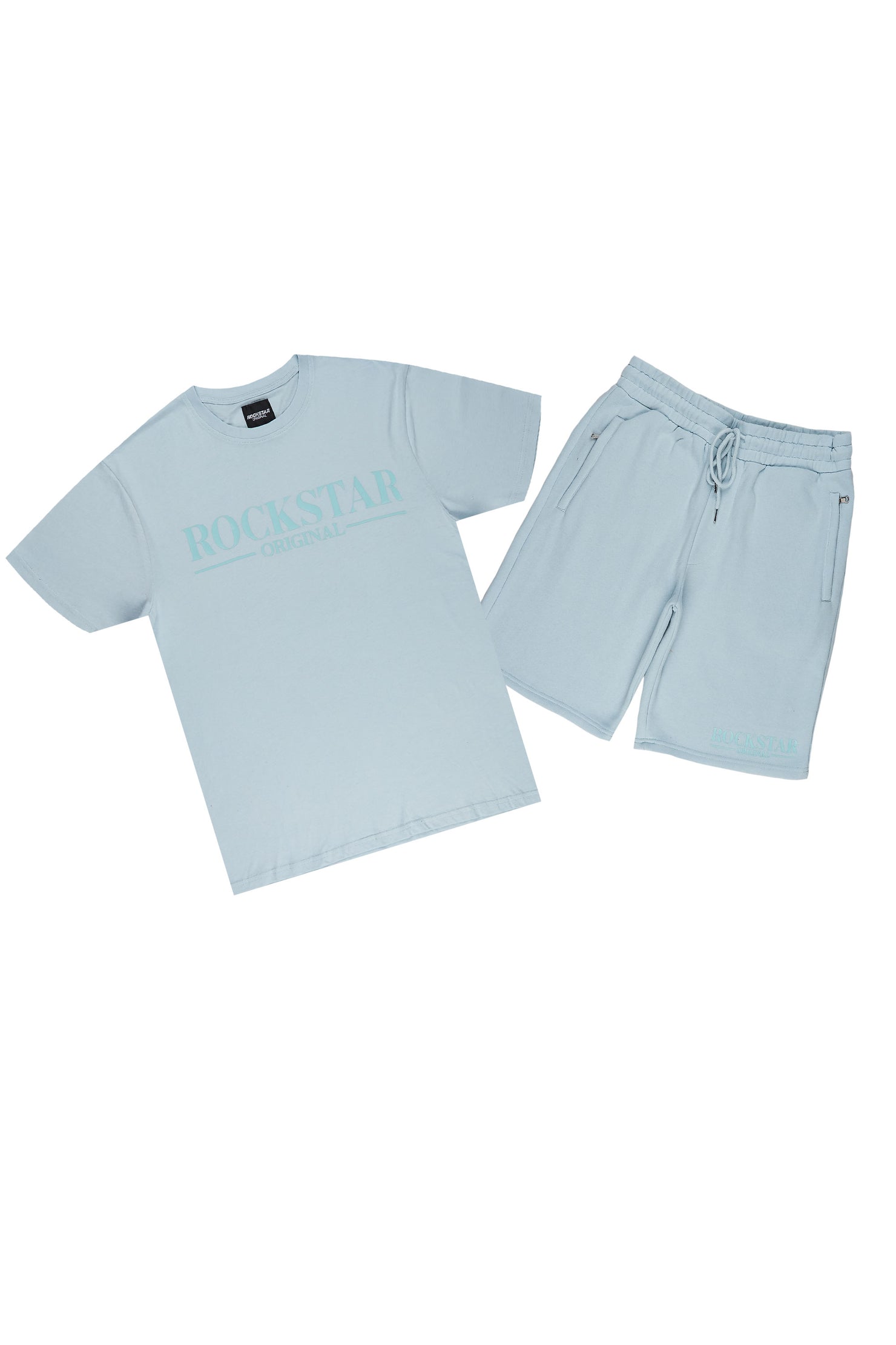 Billy Baby Blue Graphic T-Shirt Short Set