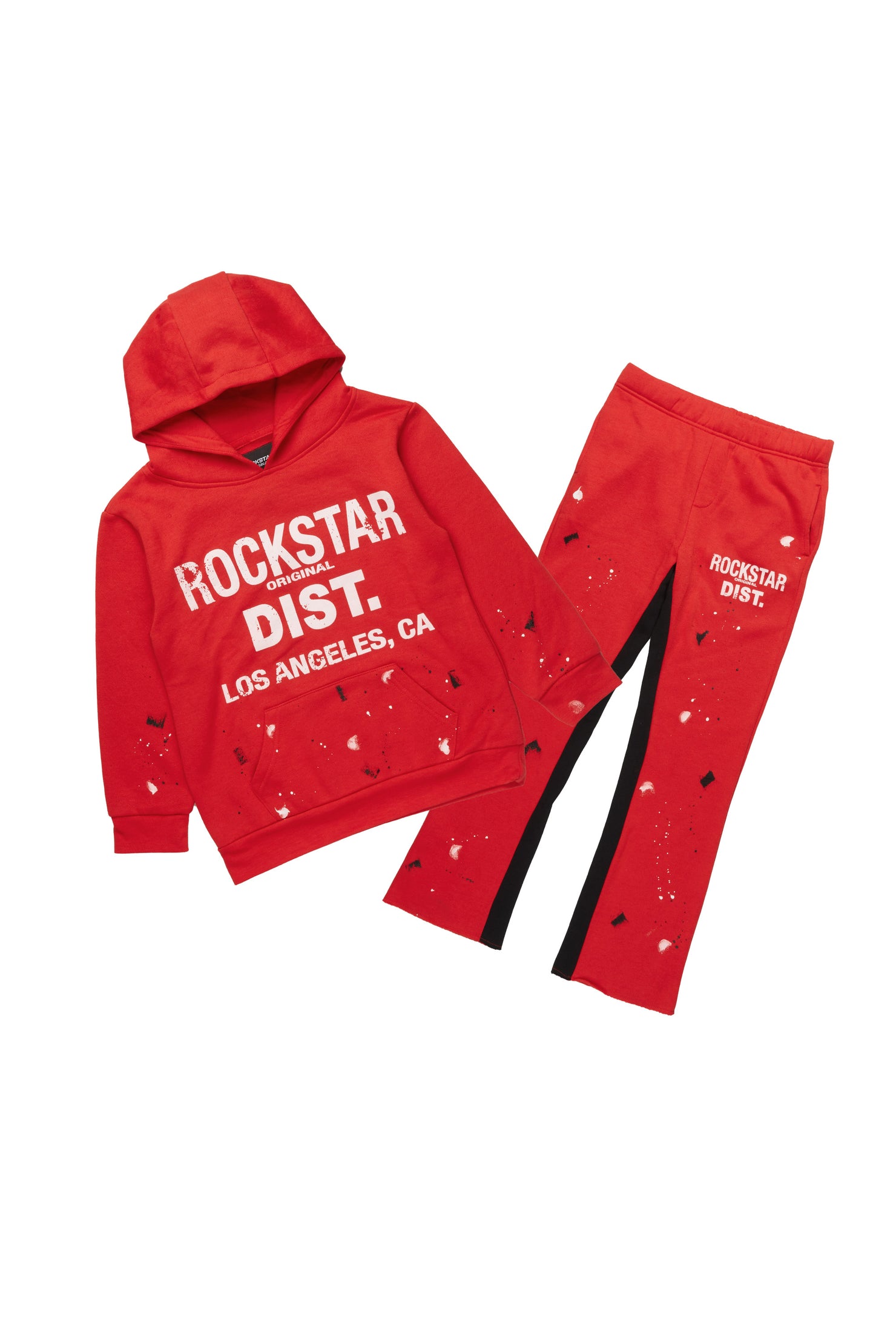 Boys Scottie Red Baggy Stacked Track Set