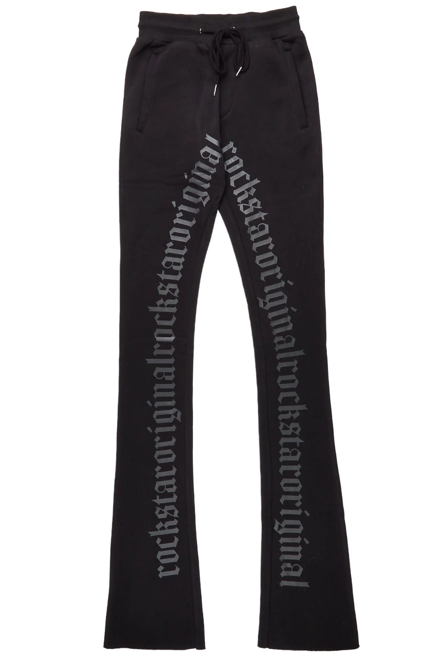 Callie Black Super Stacked Pants