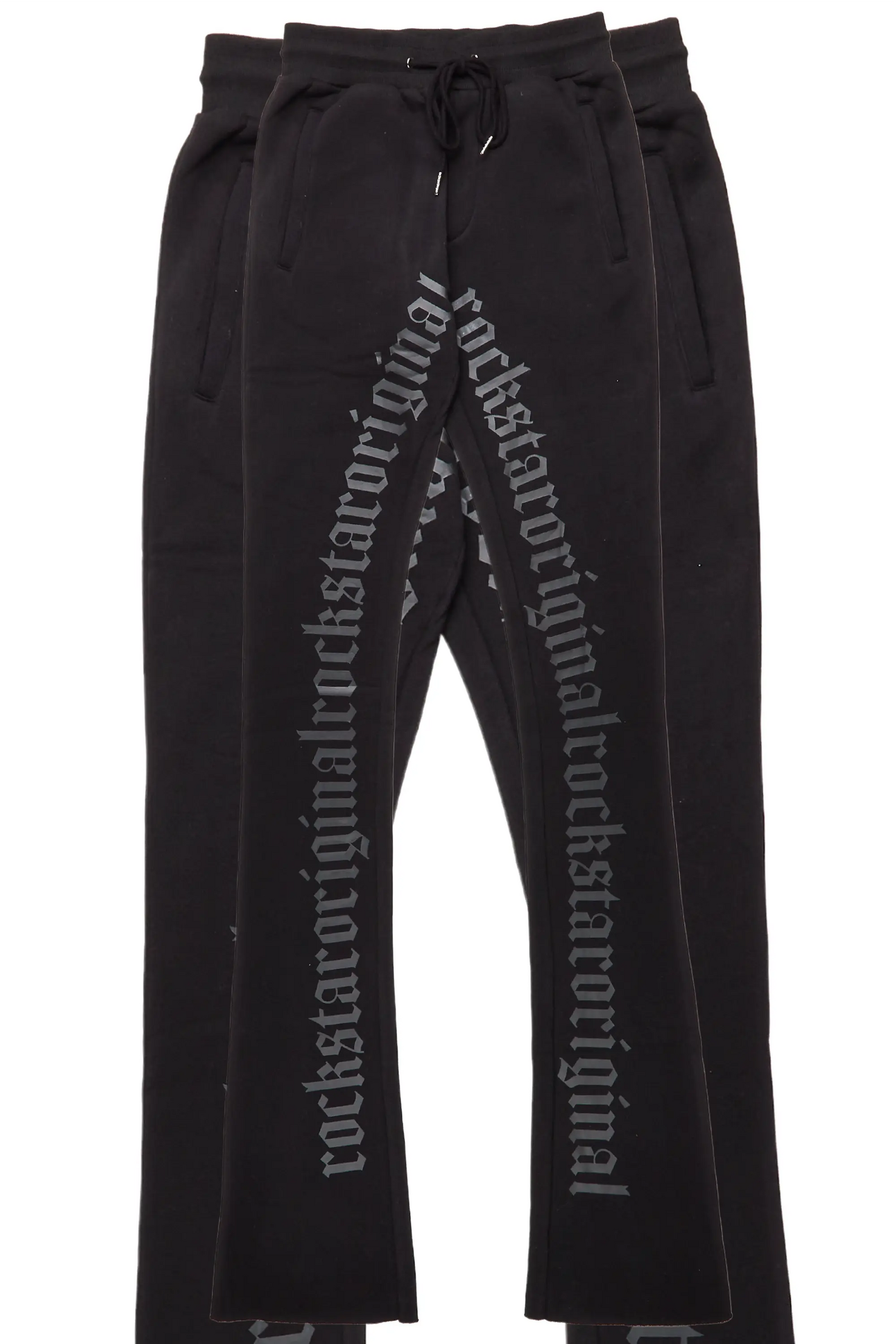 Callie Black Super Stacked Pants