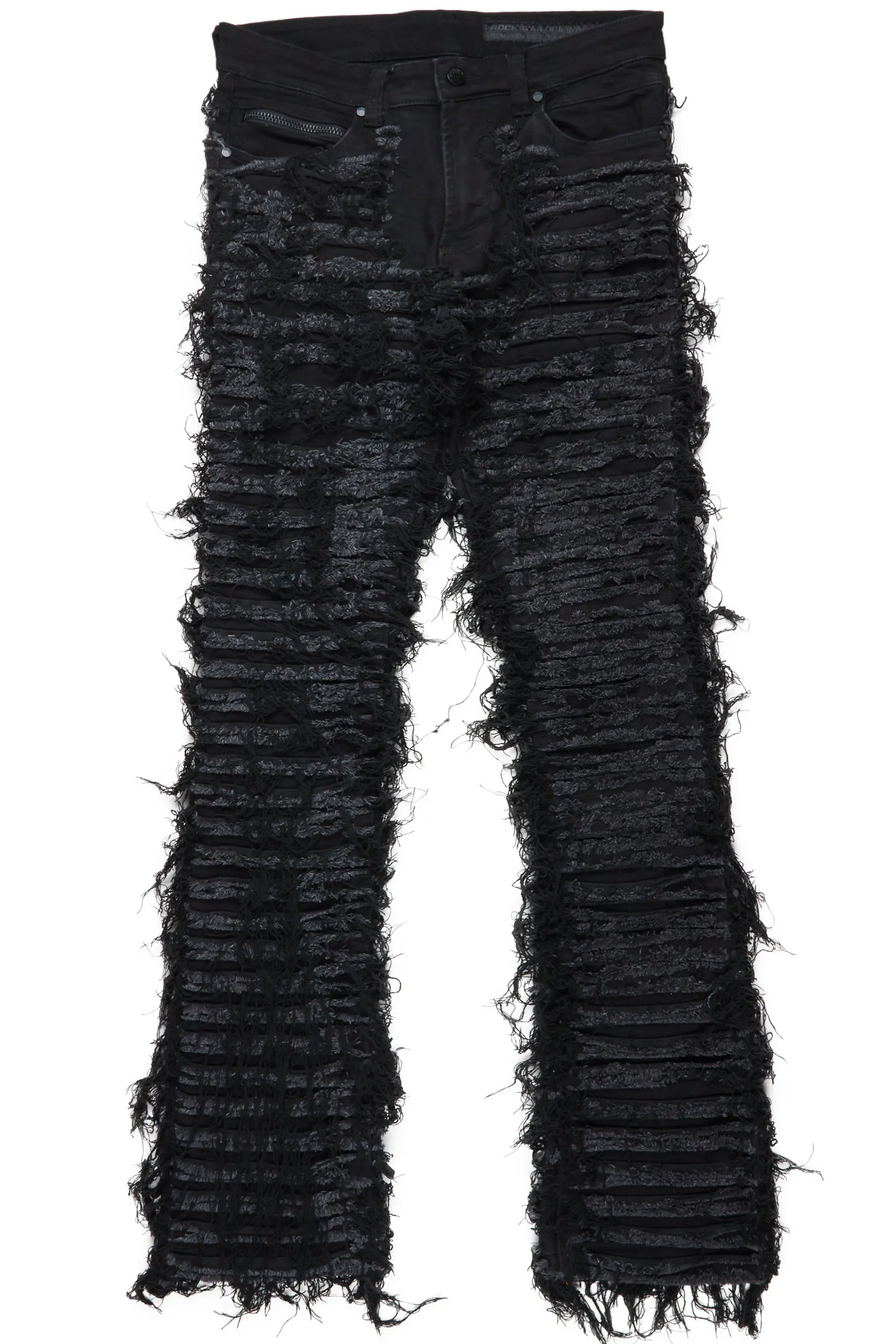 Curtis Jet Black Stacked Flare Jean