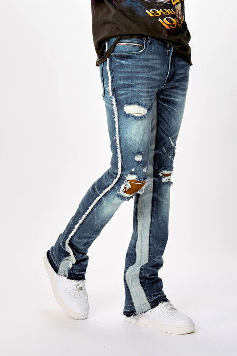 Dark Wash Slim Fit Mid Rise Flare Jeans – Vass General Store LLC