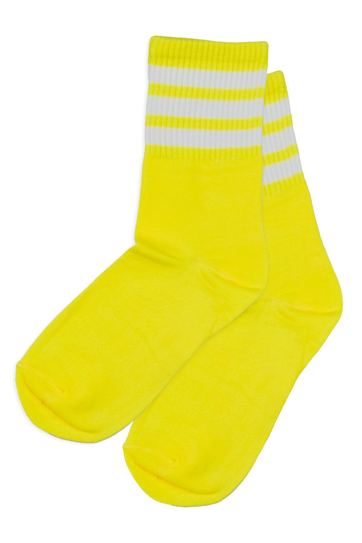 Girls Summer Vibes Neon Green/Yellow Tube Socks (2 pack)