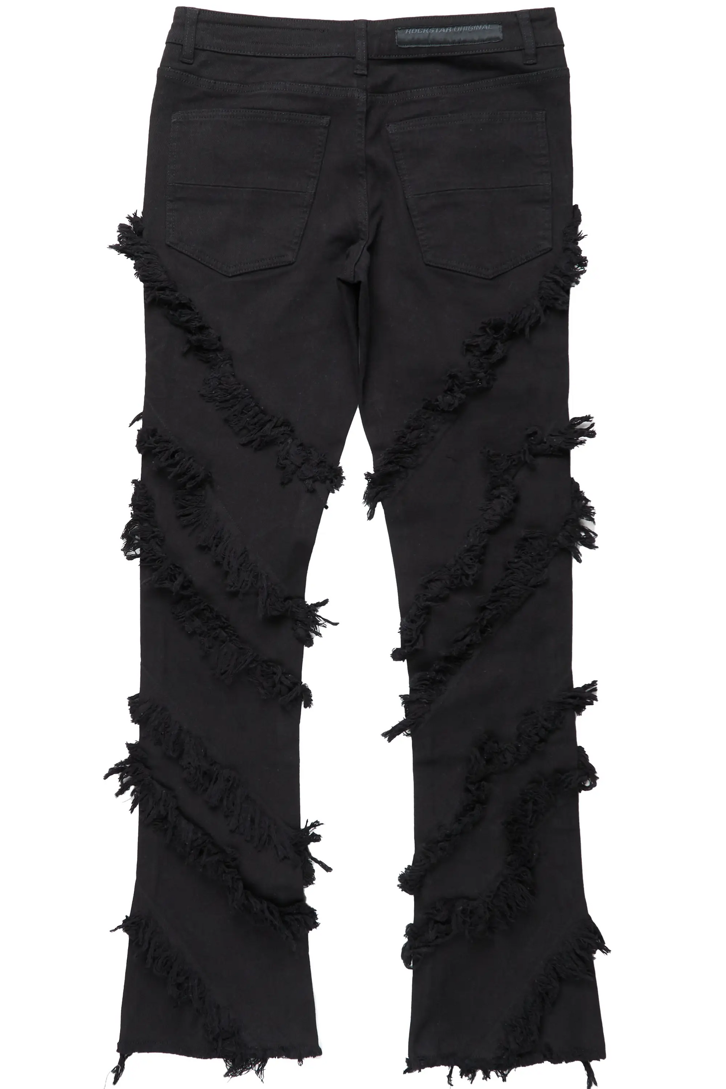 Ismael Black Stacked Flare Jean