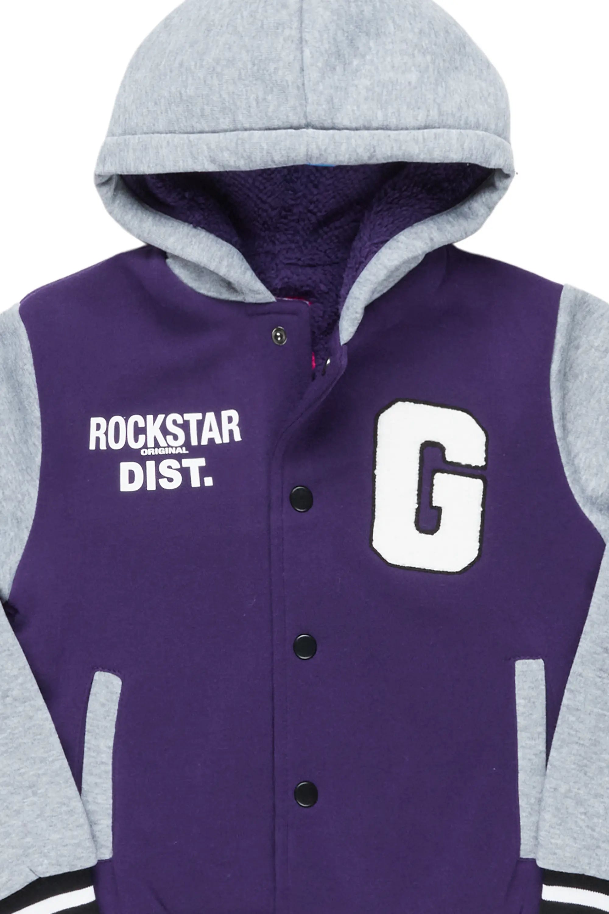 Kids Lalit Purple Varsity Jacket– Rockstar Original