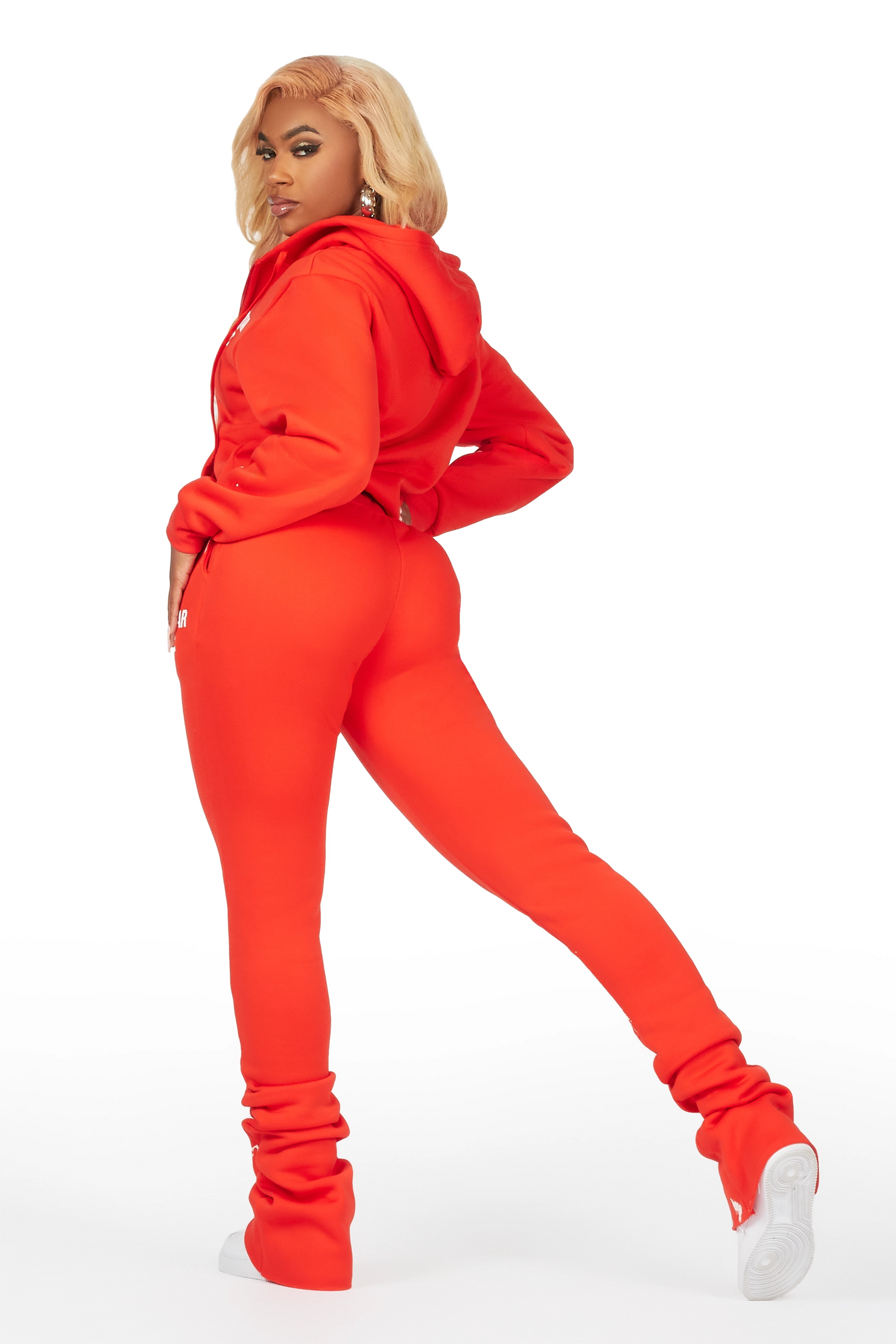 Halloway Bright Coral Zip Up Super Stacked Trackset