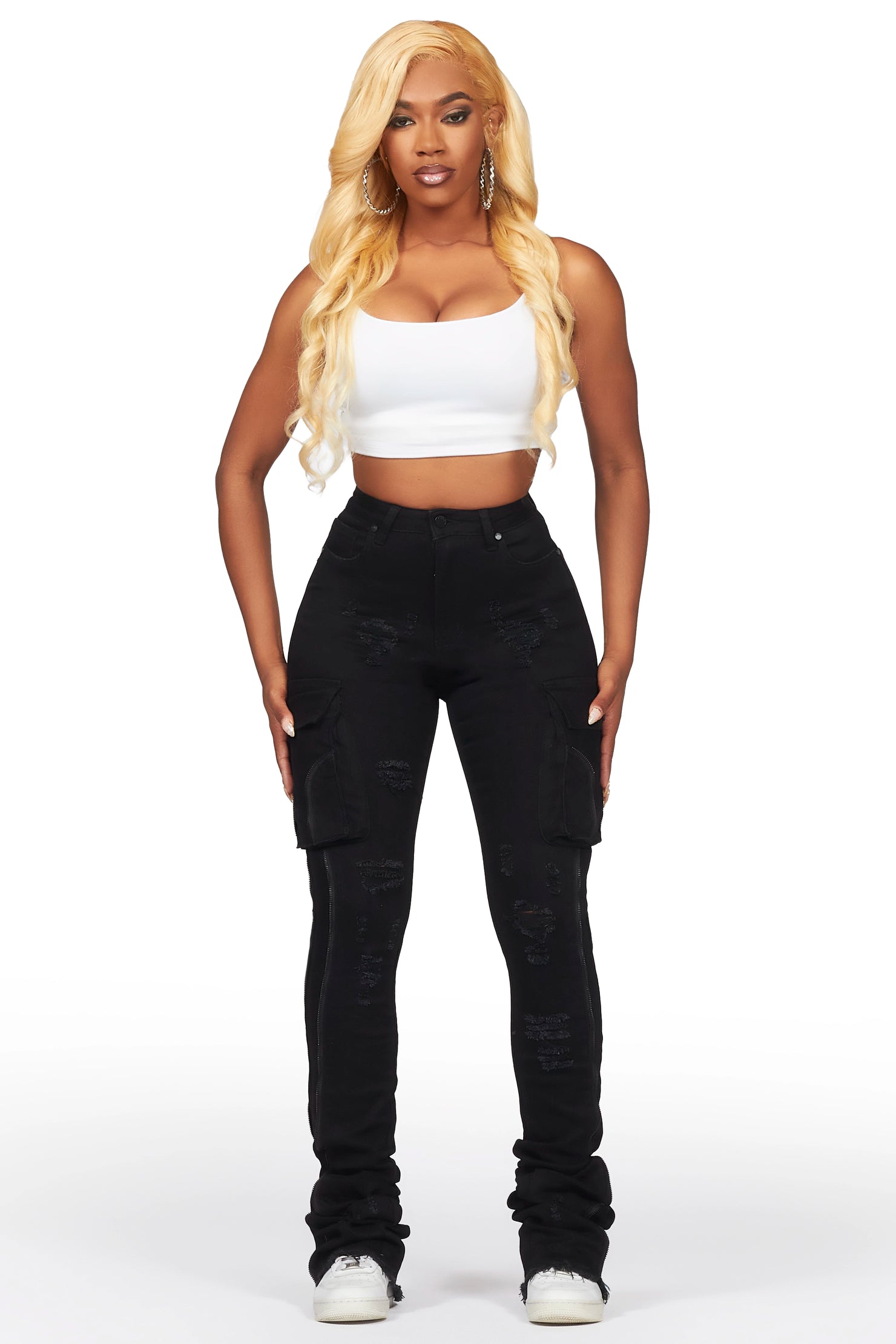 Shanita Black Super Stacked Jean