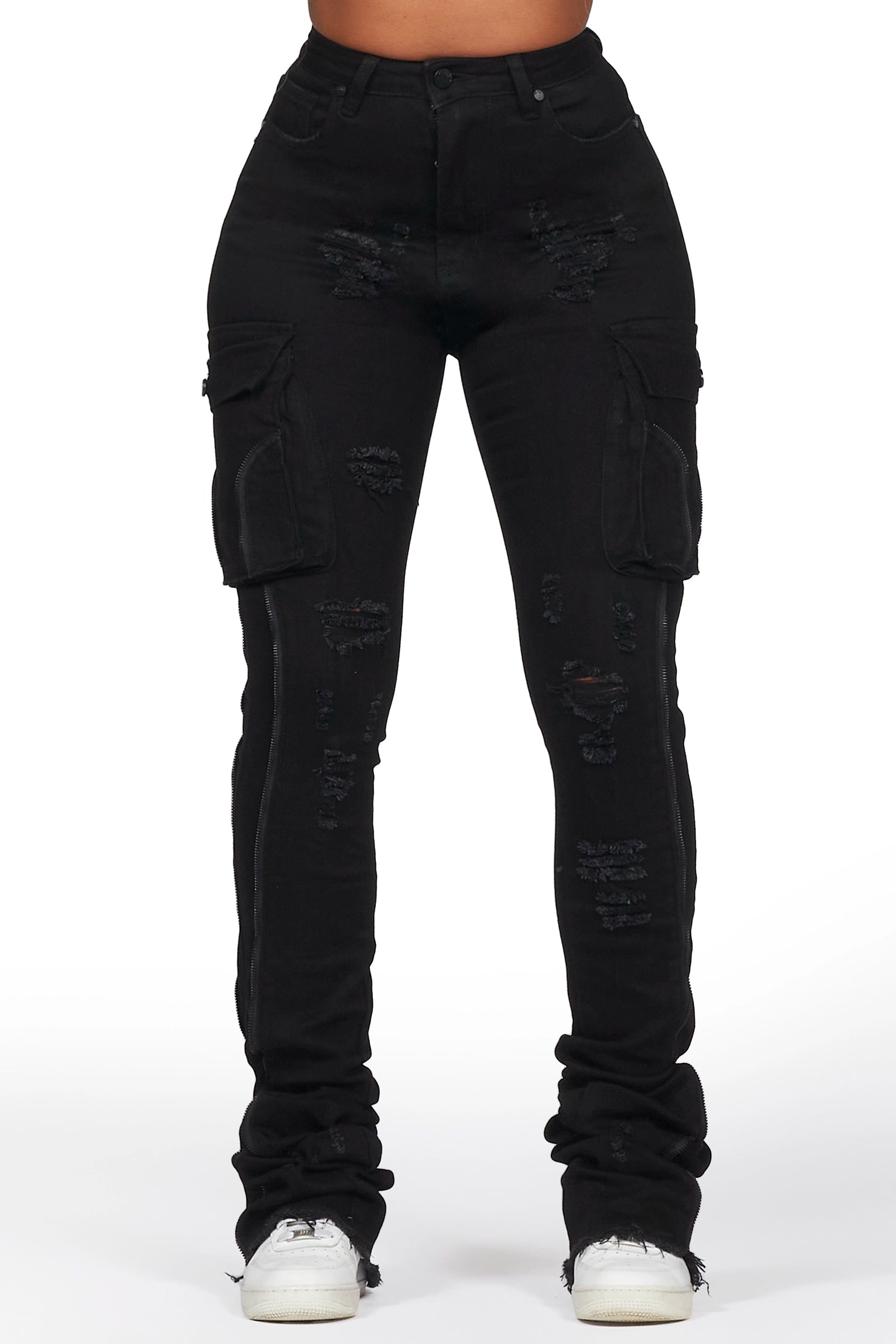 Shanita Black Super Stacked Jean