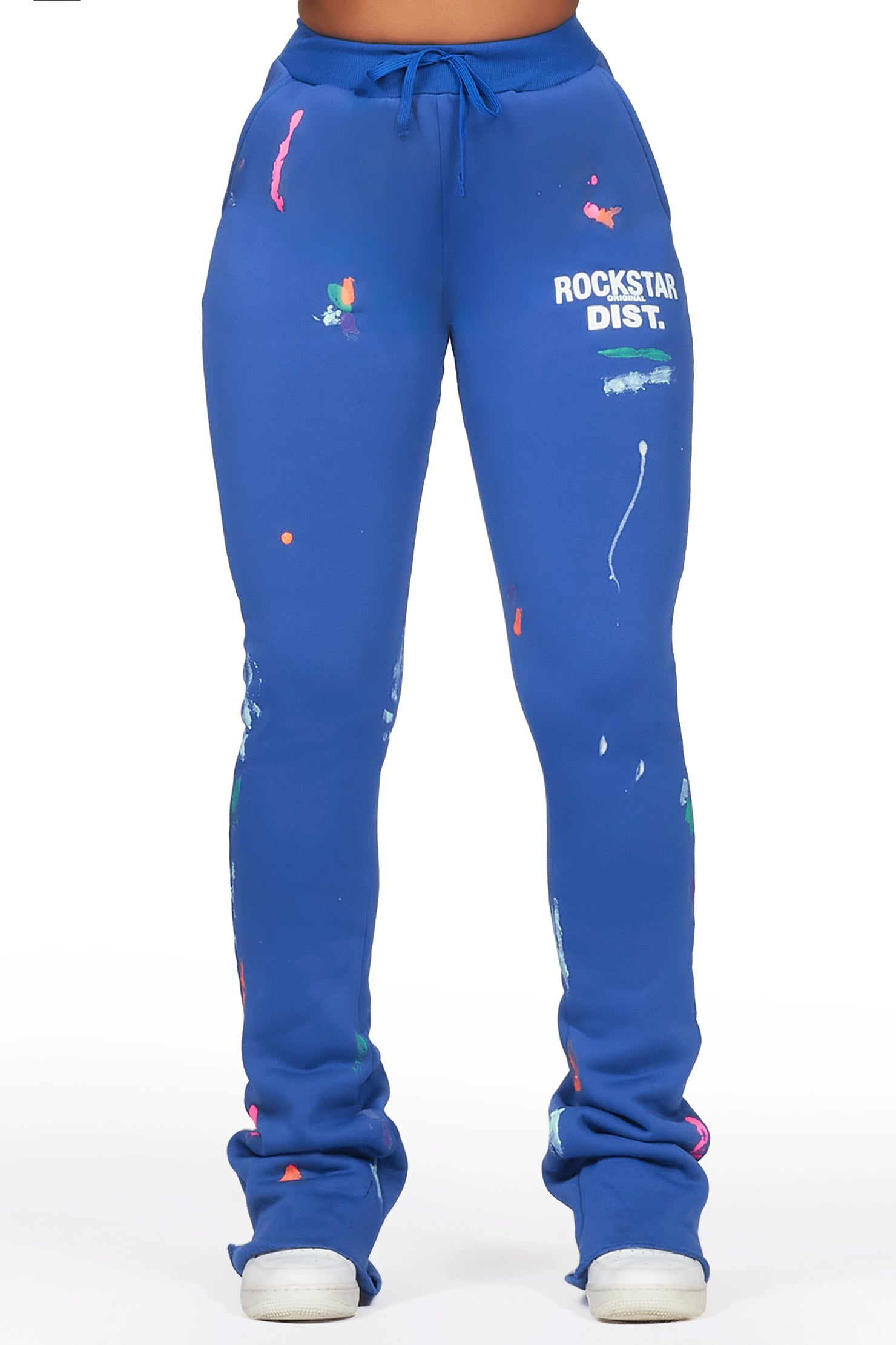 Shanae Royal Blue Super Stacked Track Pant