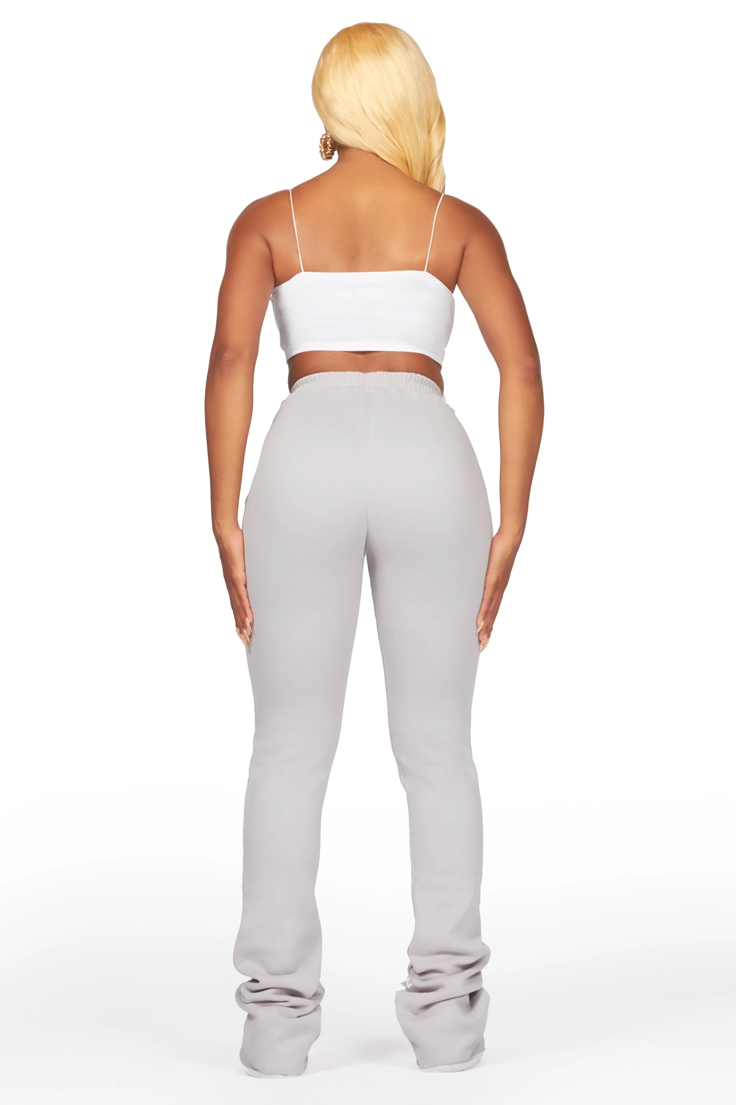 Blakely Heather Grey Super Stacked Pant