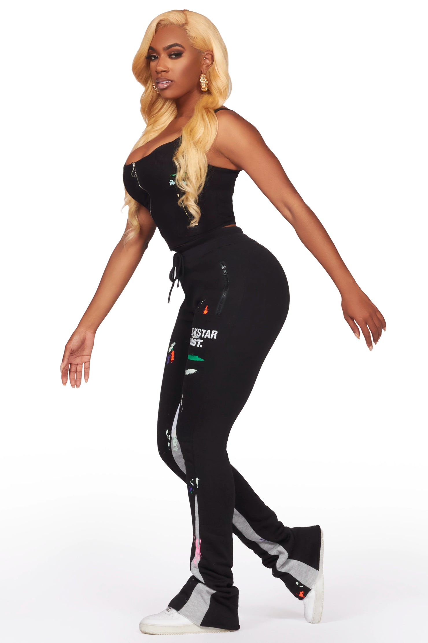 Brandee Black Corset Super Stacked Trackset