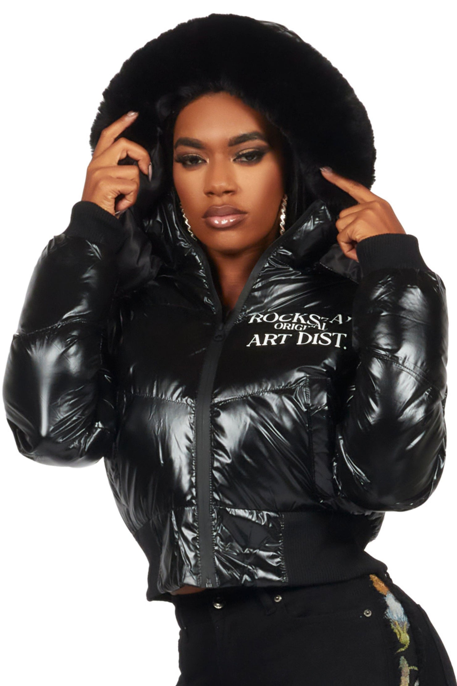 Destina Black Puffer Jacket