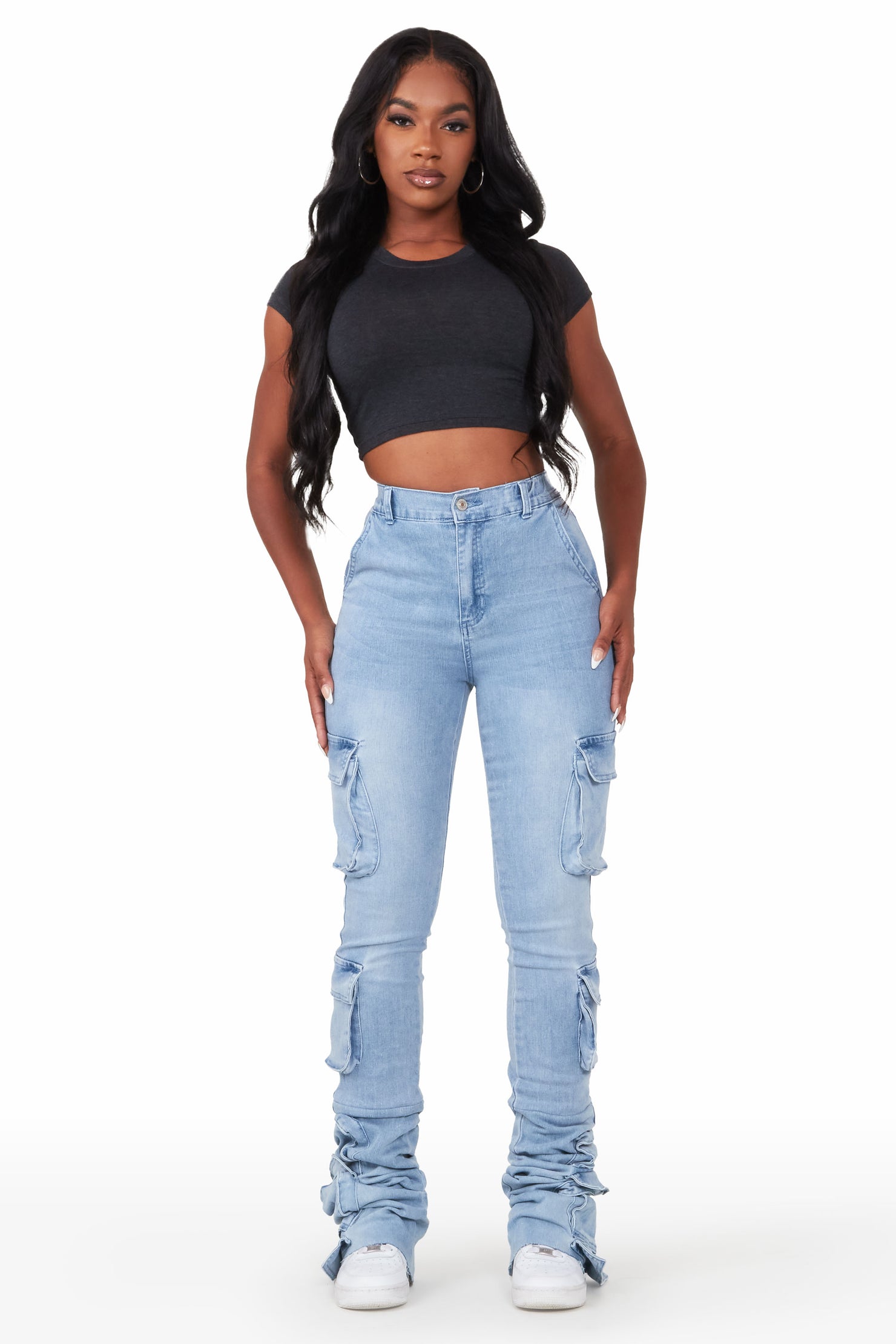 Phoebe Light Wash Super Stacked Jean