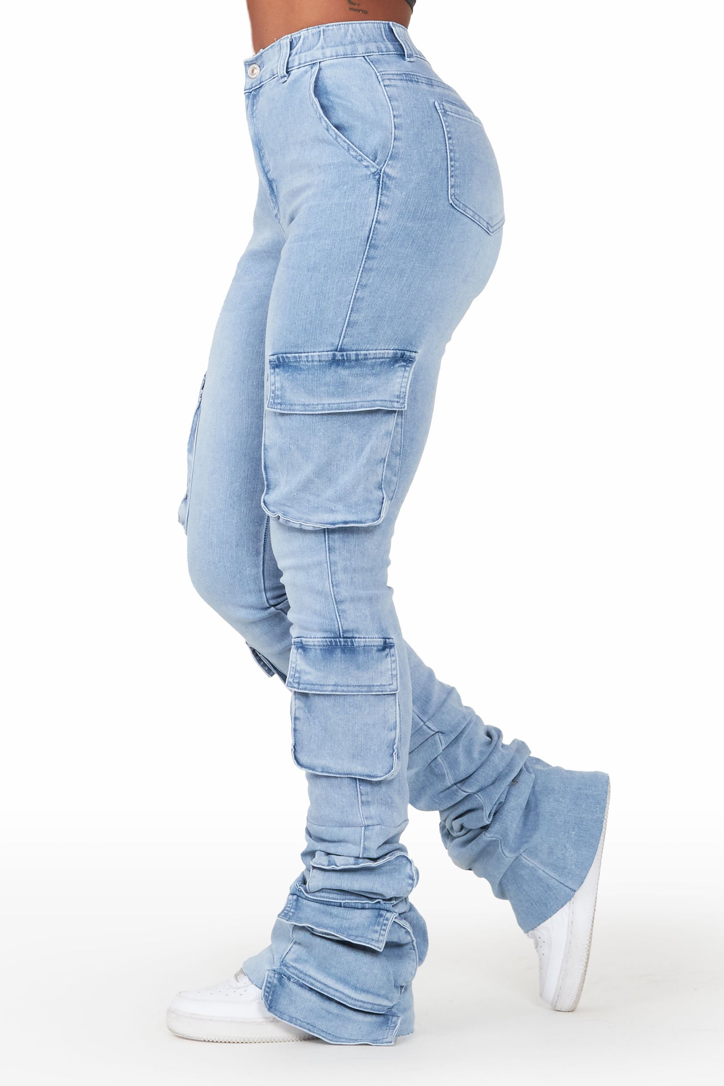 Phoebe Light Wash Super Stacked Jean