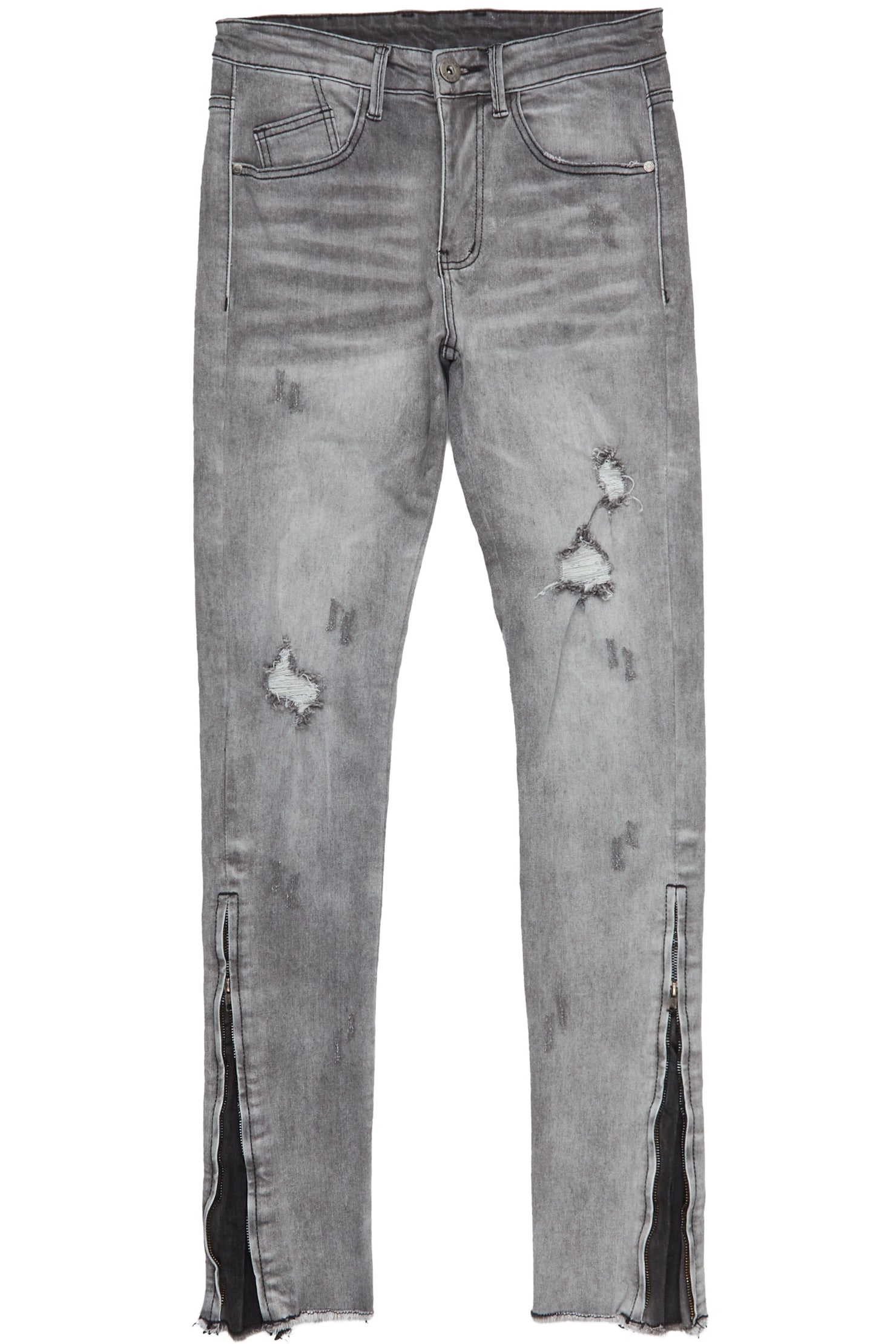 Quico Grey Stacked Flare Jean