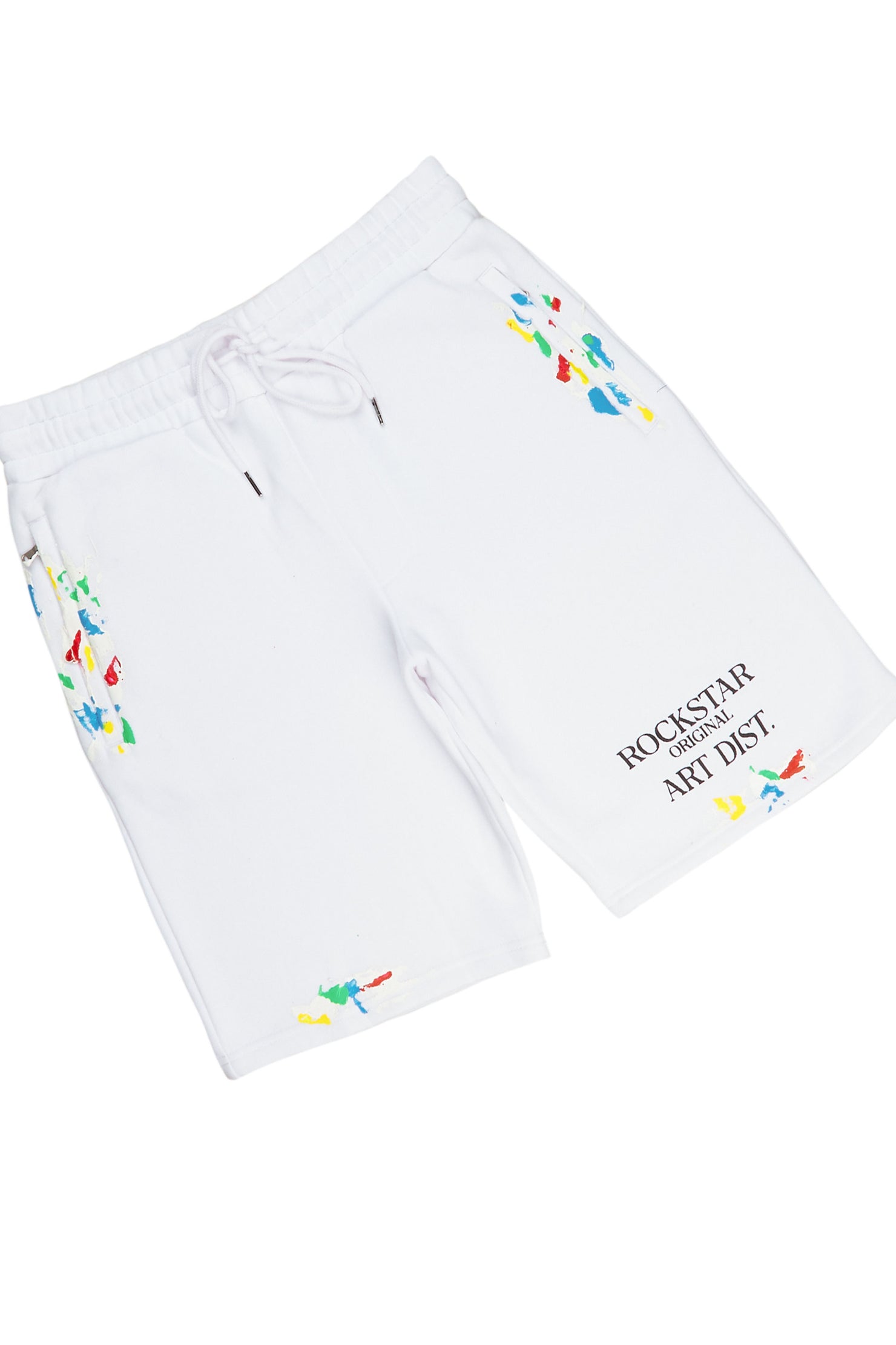 Rockstar Art Dist. White T-Shirt Short Set