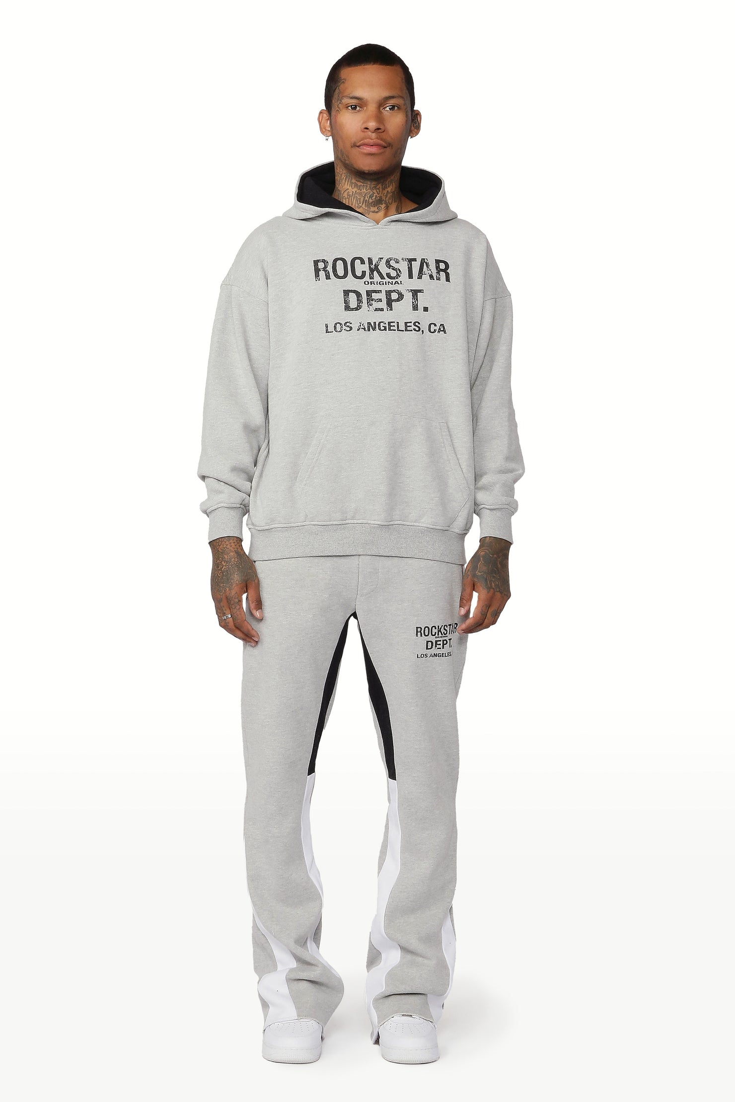 Scottie Grey/Black Paint Splatter Hoodie/Stacked Flare Pant Set– Rockstar  Original