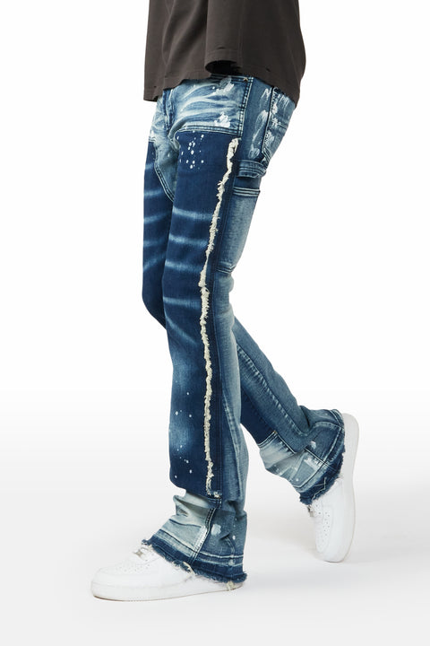 Carson Blue Stacked Flare Jean– Rockstar Original