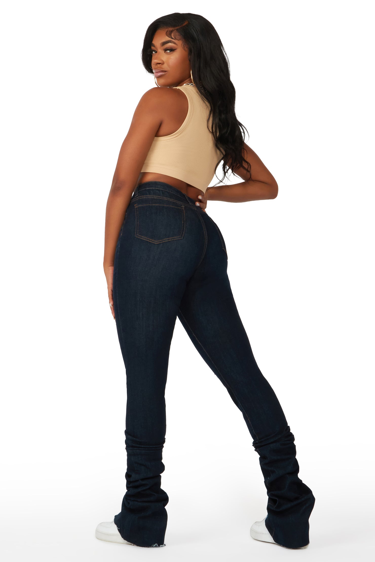 Totally Buggin Dark Wash Super Stacked Jean