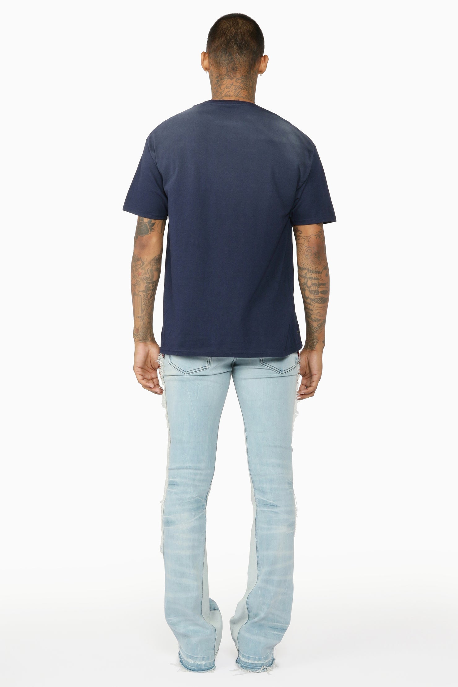 Linus Blue Stacked Flare Jean