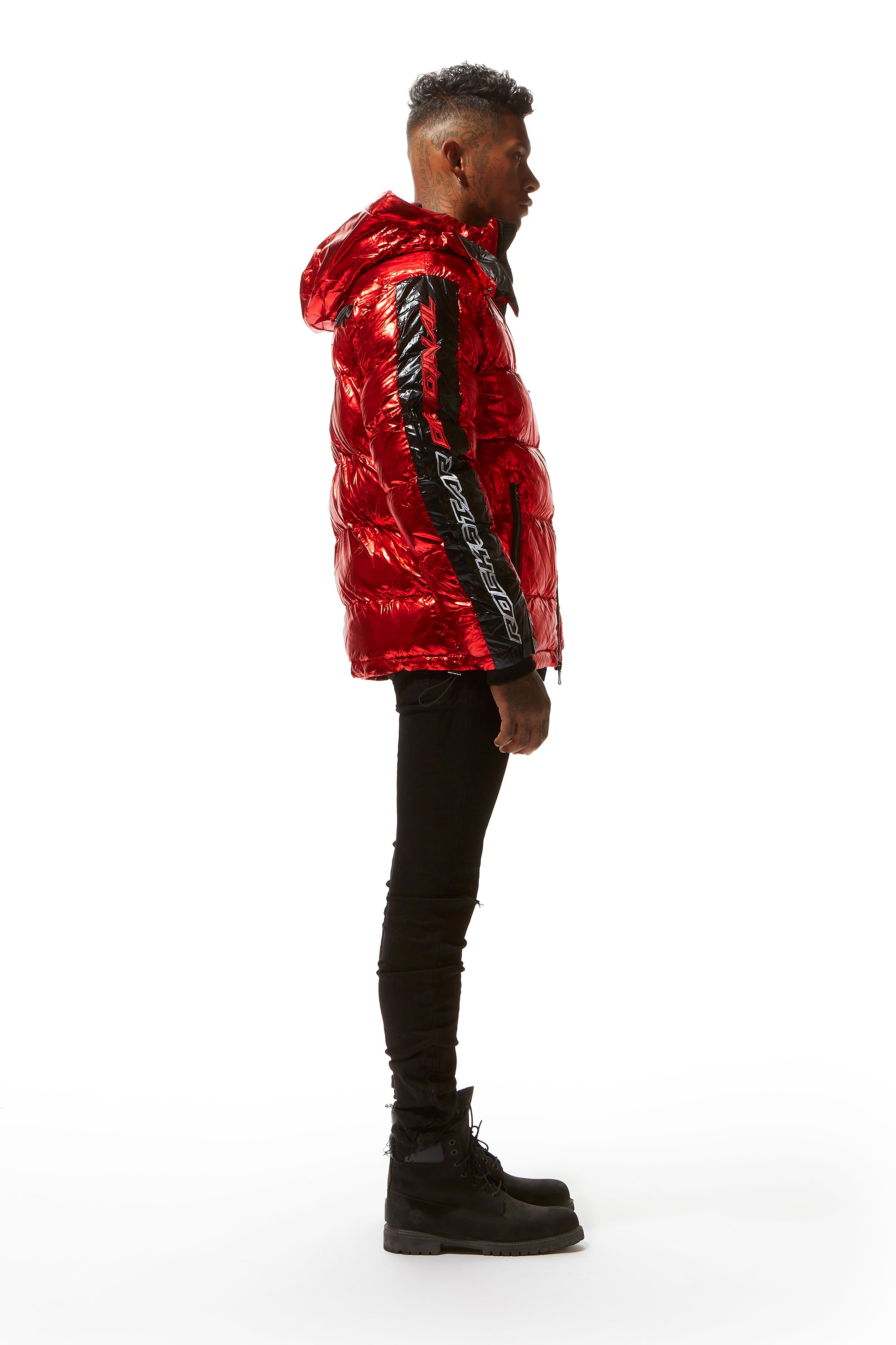 Metallic Red Alasia Puffer Jacket– Rockstar Original