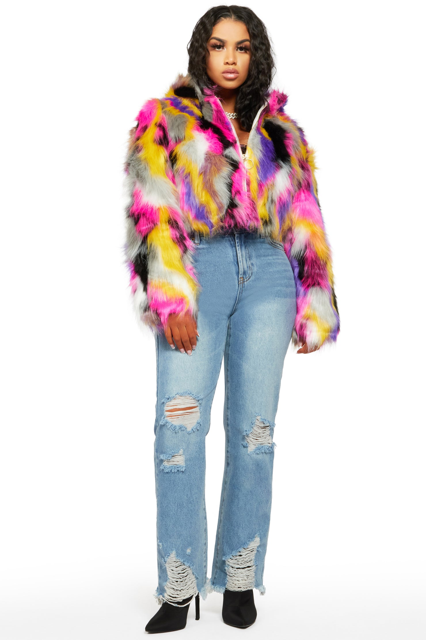 Wild Child Multi Fur Jacket