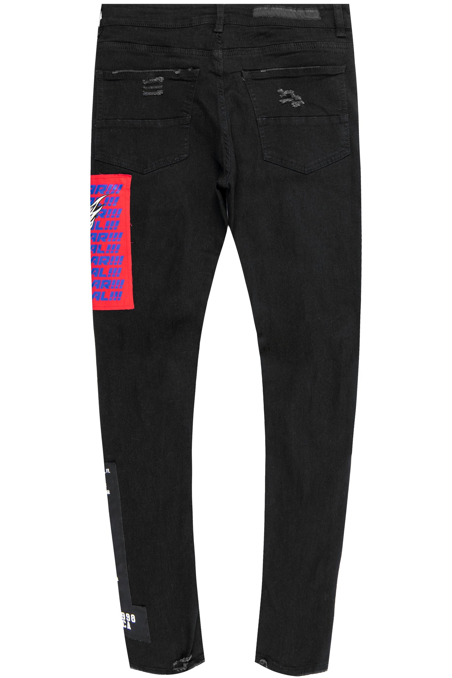 Cannon Patchwork Jean- Black/Red
