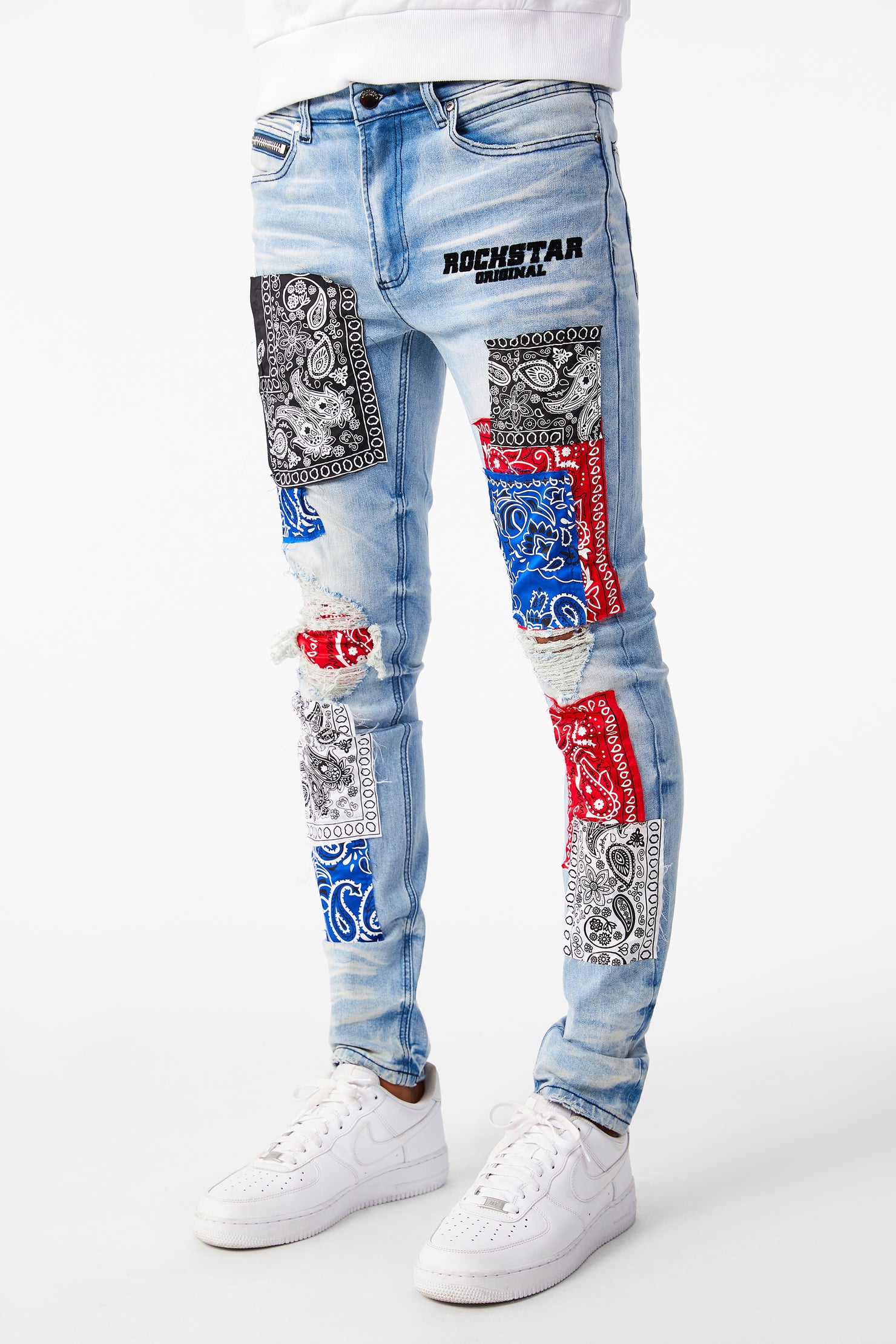ROCKSTAR Men's Laizer Hand Painted Quilted Denim Jeans ROCKSTAR Men's  Laizer Hand Painted Quilted Denim Jeans ROCKSTAR Men's Laizer Hand Painted  Quilted Denim…