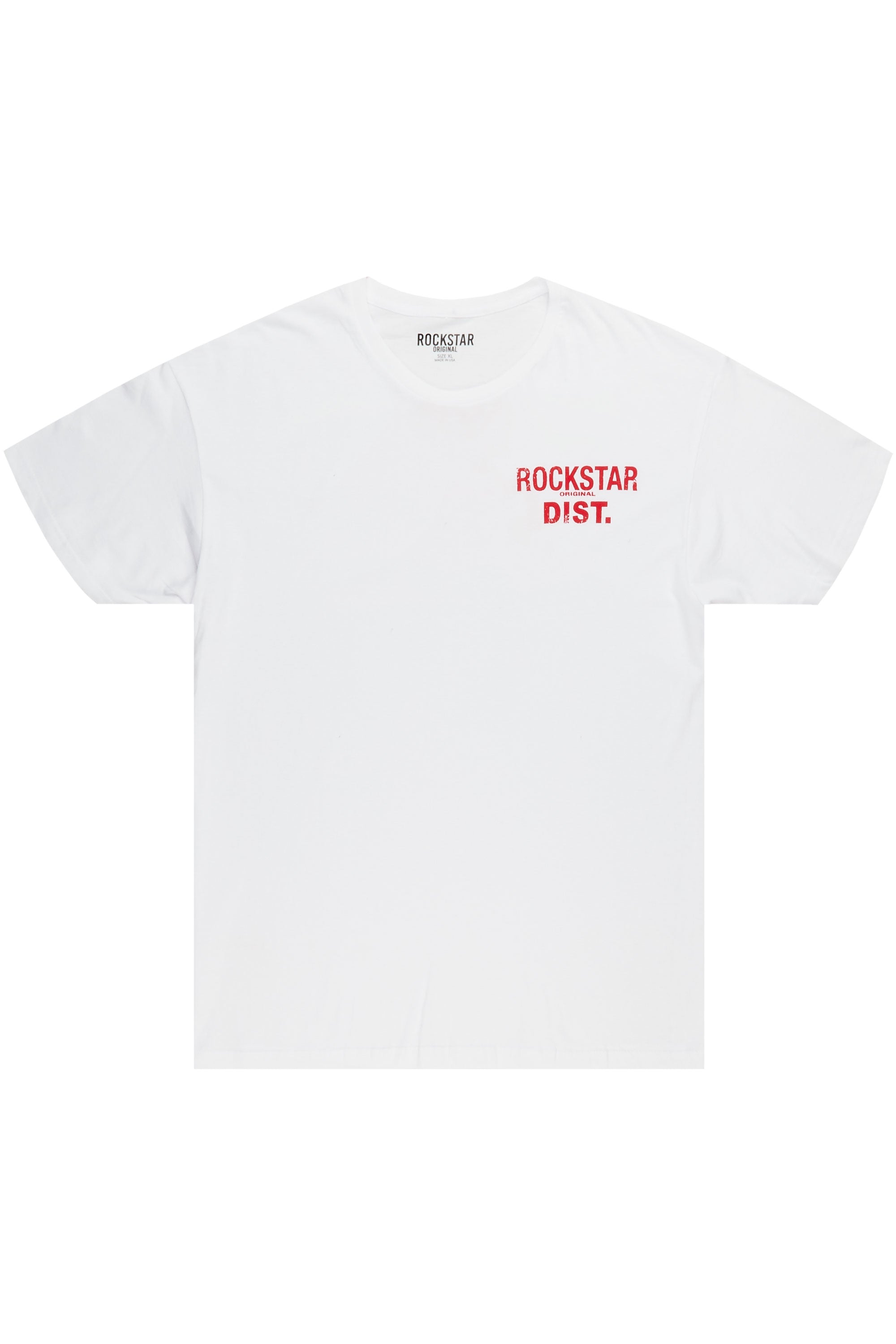 White & sale red graphic tee