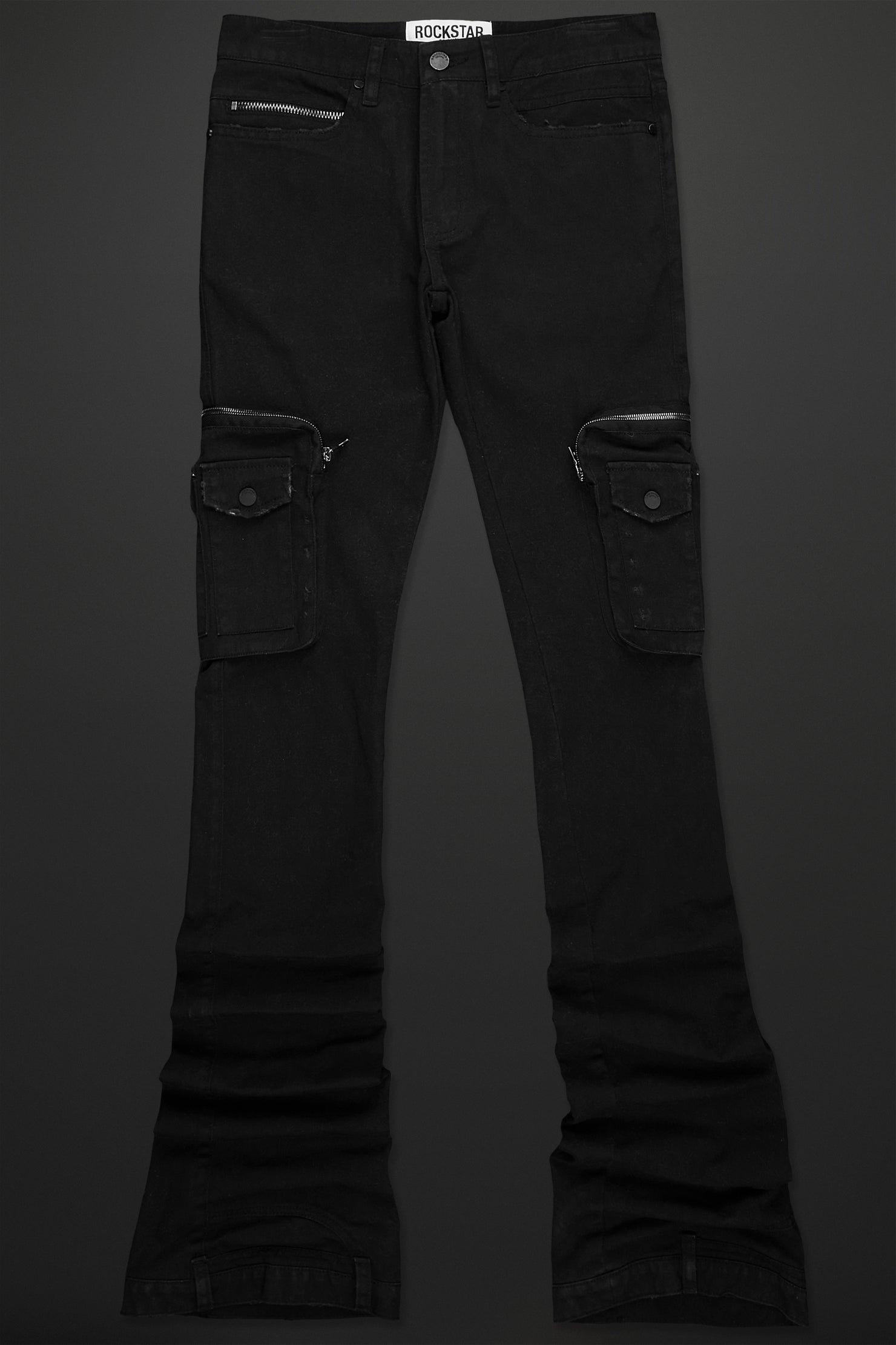Sutton Black Super Stacked Flare Jean– Rockstar Original