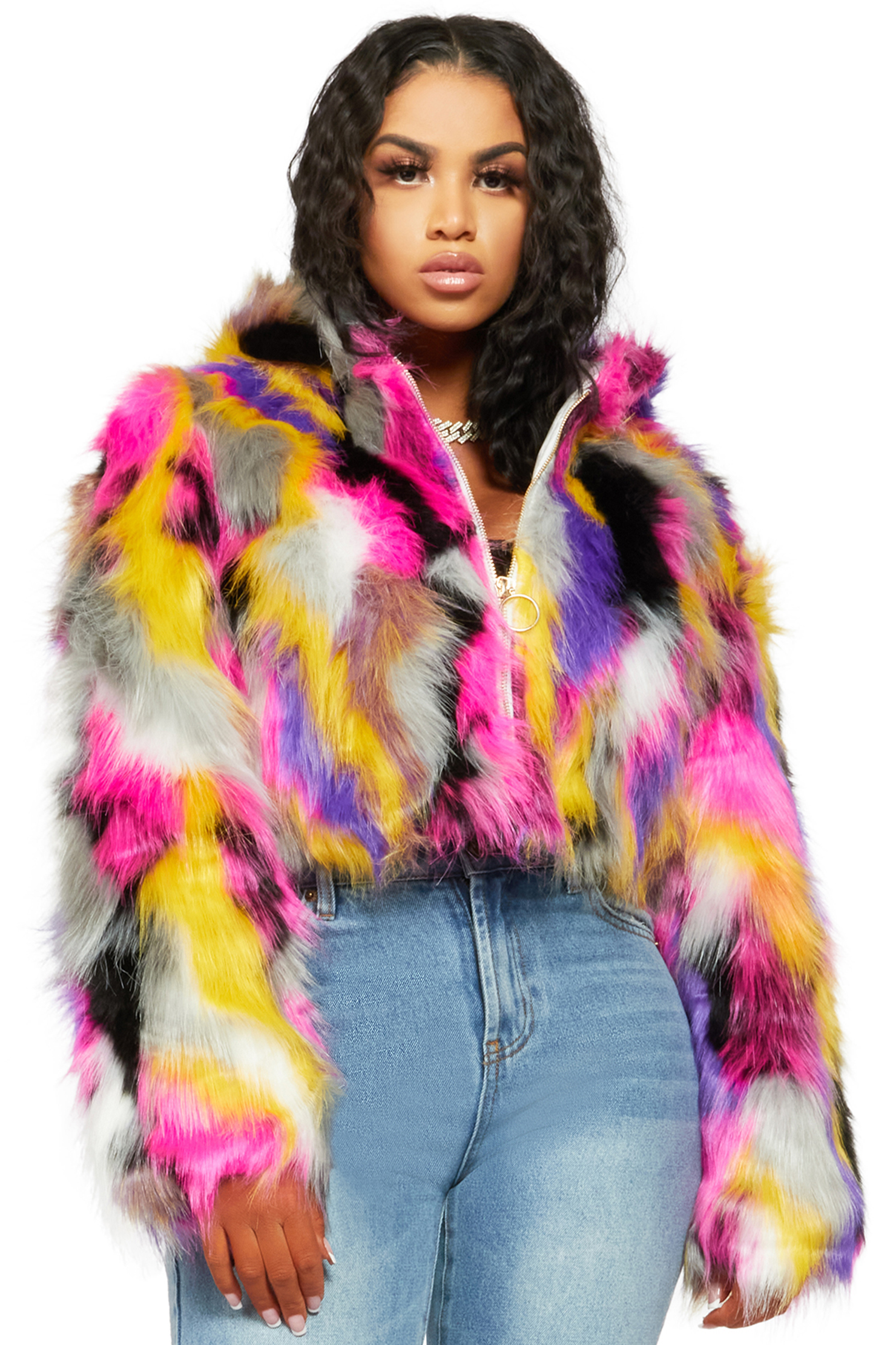 Wild Child Multi Fur Jacket